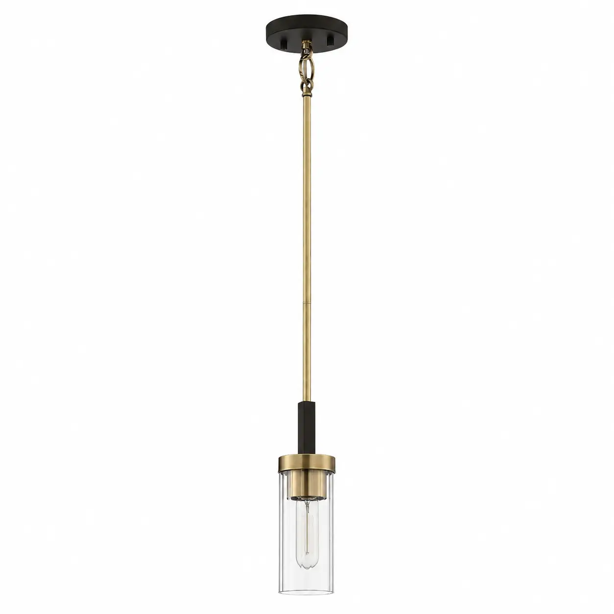 Luma-Cylindro-1-Light-Pendant-in-Brushed-Brass-and-Matte-Black-Finish-1 Luma-Cylindro-1-Light-Pendant-in-Brushed-Brass-and-Matte-Black-Finish-1