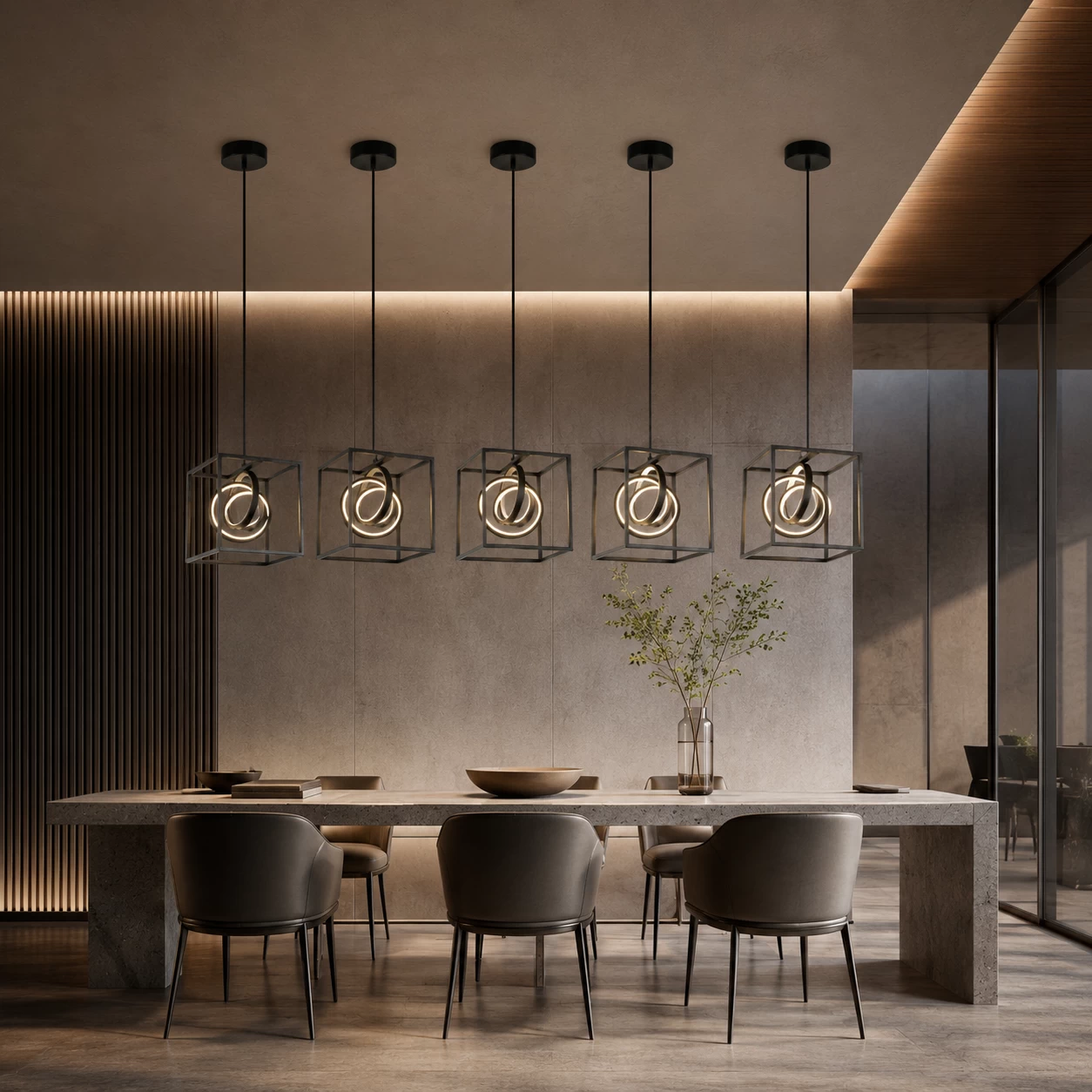 LumoCube-Geometric-Suspension-LED-Pendant-minimalism-executive-dining LumoCube-Geometric-Suspension-LED-Pendant-minimalism-executive-dining