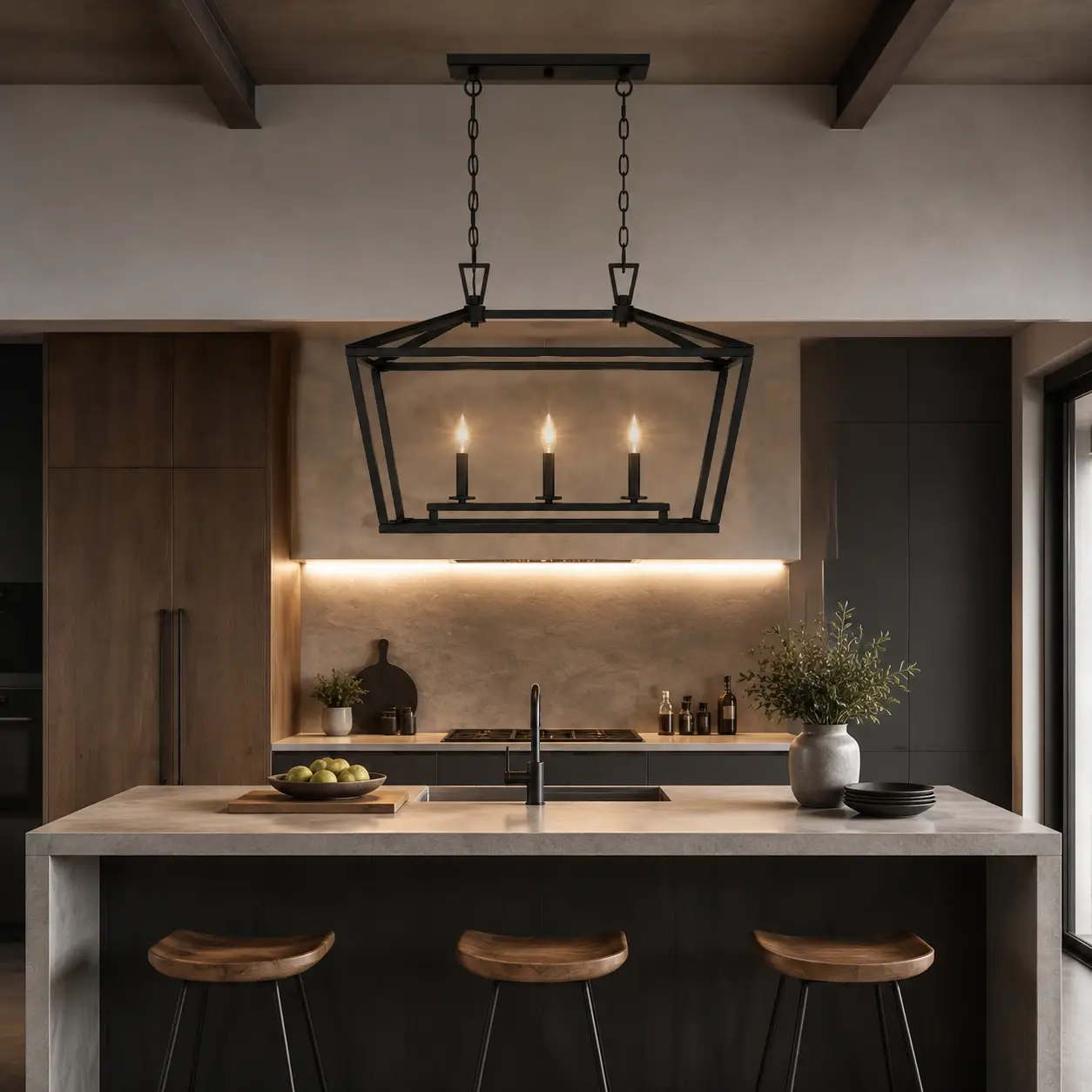 Manhattan-Loft-Linear-3-Light-Lantern-Pendant-modern-industrial-kitchen-island Manhattan-Loft-Linear-3-Light-Lantern-Pendant-modern-industrial-kitchen-island