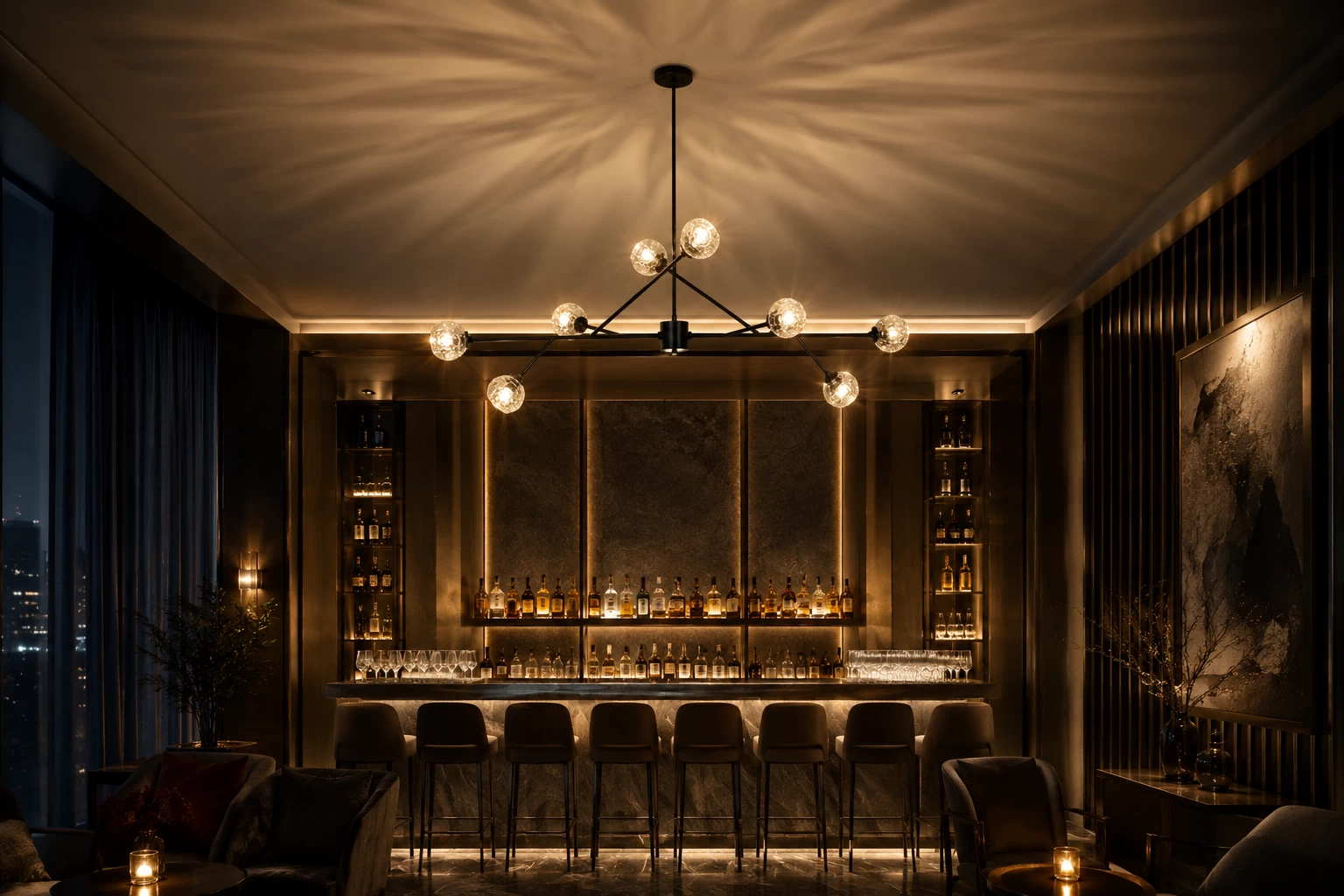 Molecular-Starburst-8-Light-Linear-Chandelier-cocktail-lounge Molecular-Starburst-8-Light-Linear-Chandelier-cocktail-lounge