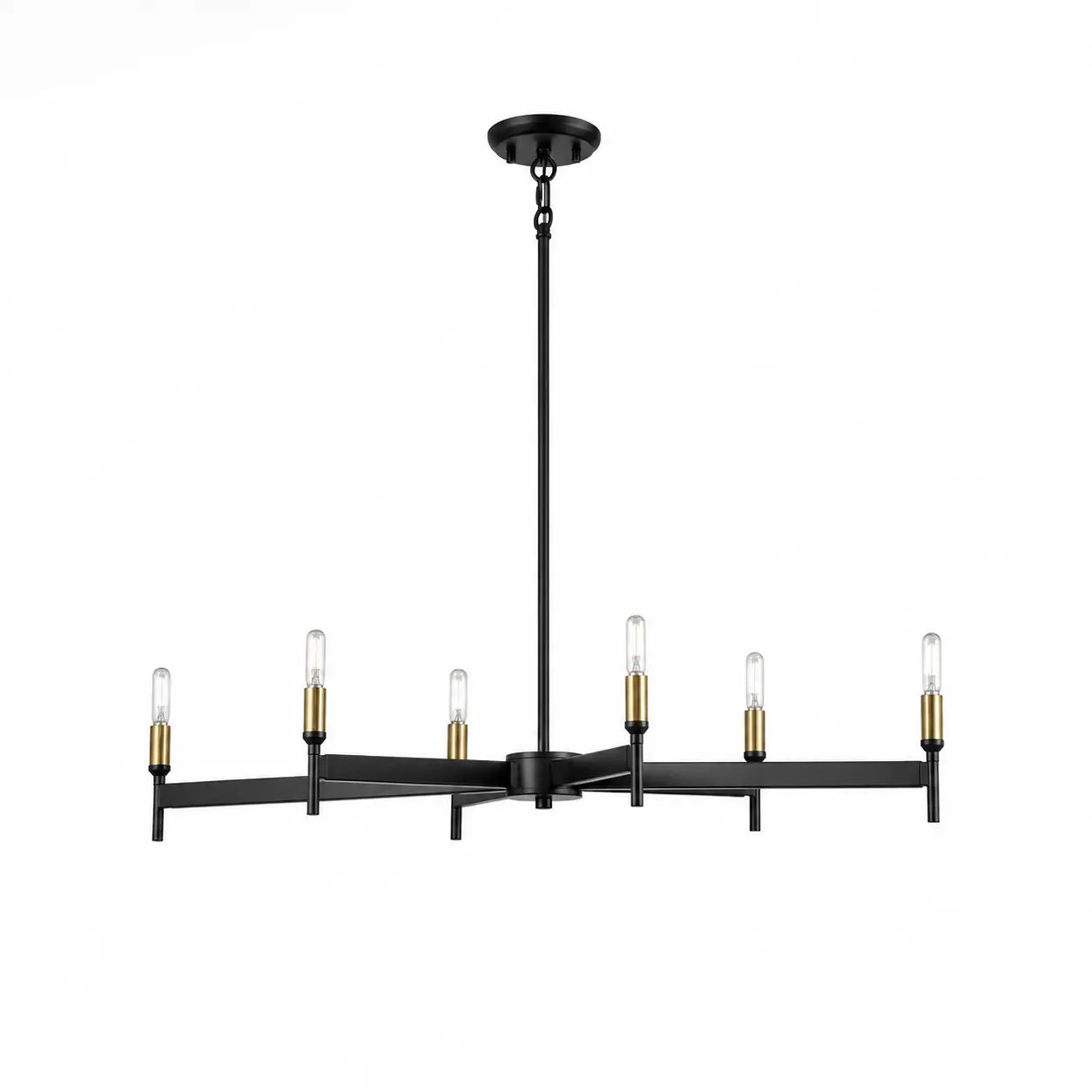 Nordic-Axis-6‑Light-Pendant-with-Matte-Black-Brass-Finish-1 Nordic-Axis-6‑Light-Pendant-with-Matte-Black-Brass-Finish-1