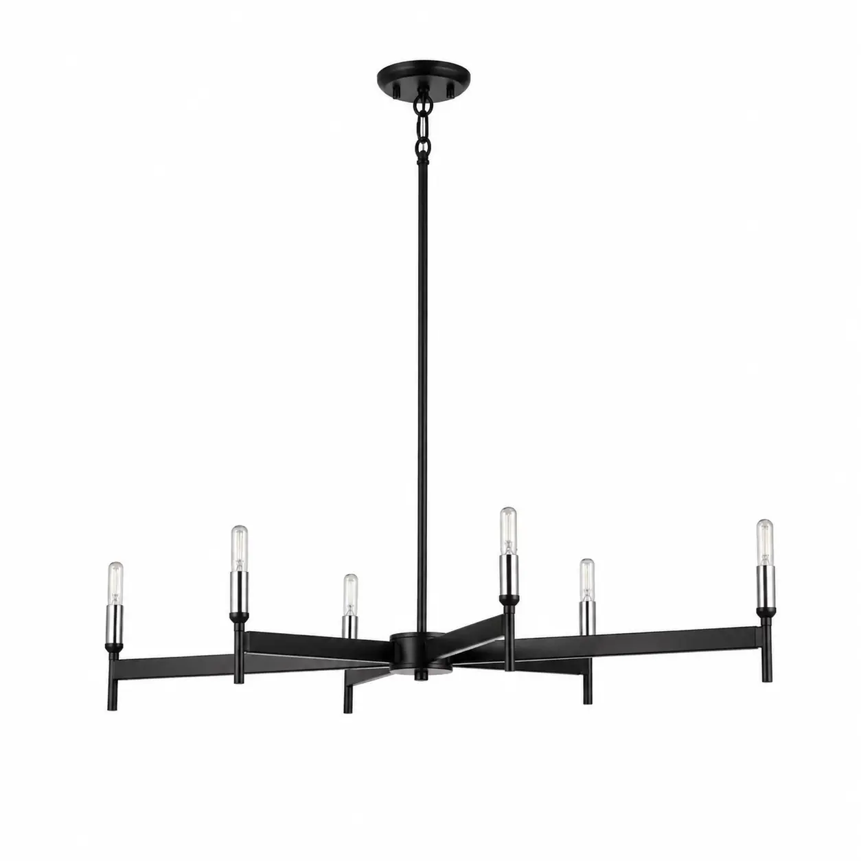 Nordic-Axis-6‑Light-Pendant-with-Matte-Black-Brass-Finish-4 Nordic-Axis-6‑Light-Pendant-with-Matte-Black-Brass-Finish-4
