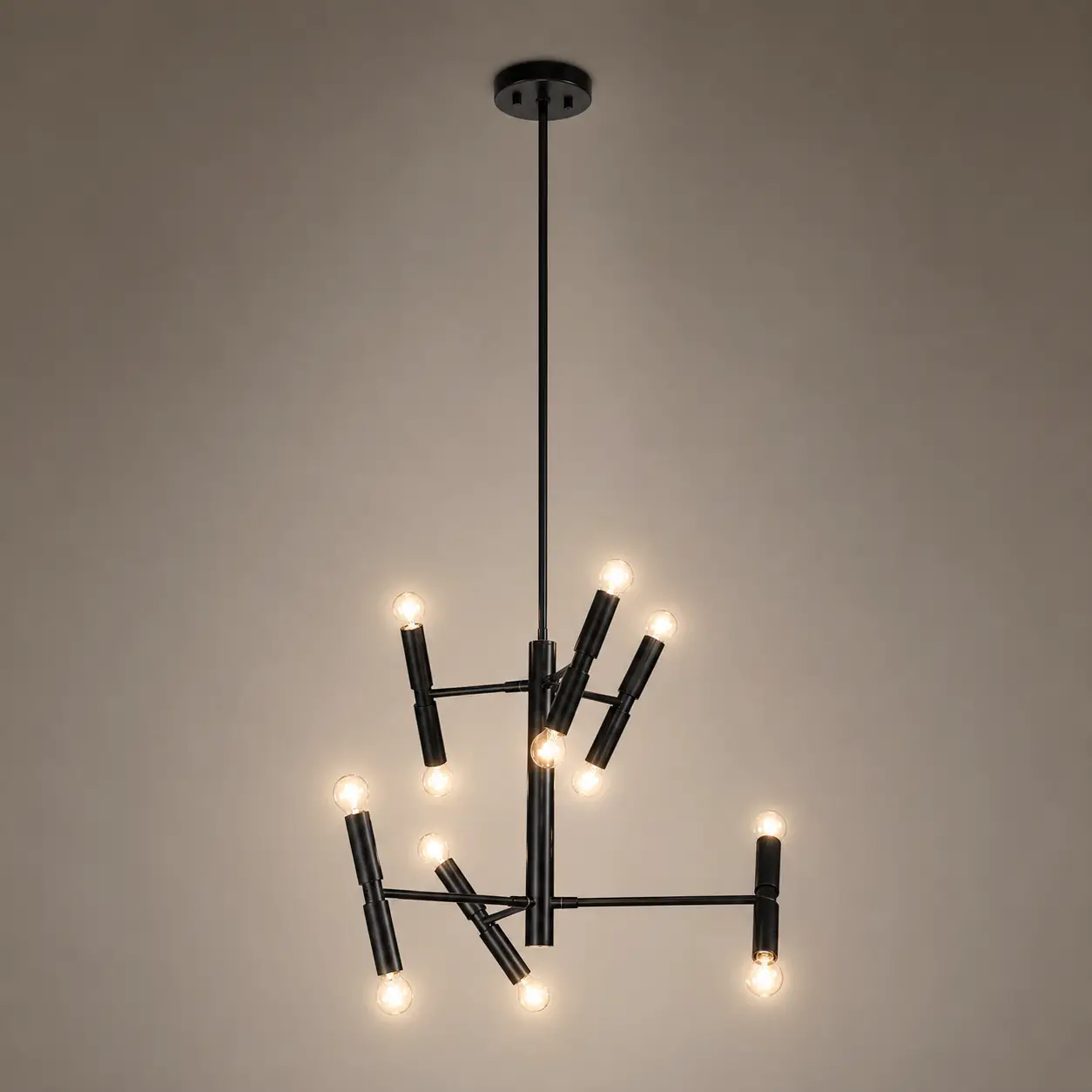Orbit-12-Light-Modern-Sculptural-Chandelier-Pendant-with-Matte-Black-Gold-Tone-Accents-3 Orbit-12-Light-Modern-Sculptural-Chandelier-Pendant-with-Matte-Black-Gold-Tone-Accents-3