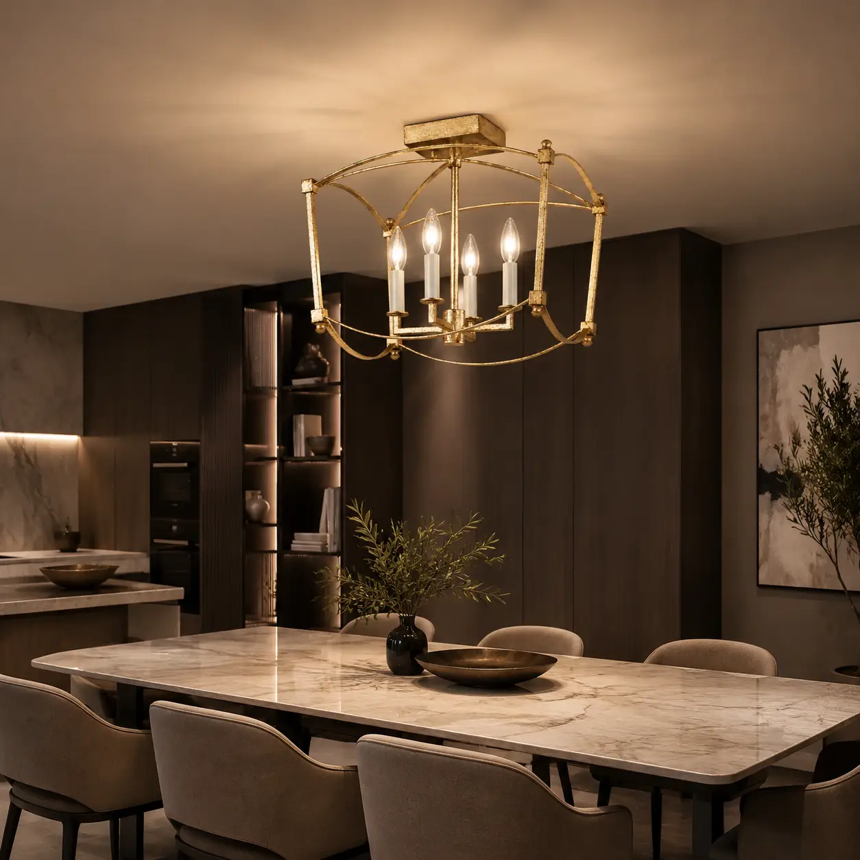 Ovalis-4-Light-Pendant-with-Matte-Gold-Oval-Frame-modern-linear-space Ovalis-4-Light-Pendant-with-Matte-Gold-Oval-Frame-modern-linear-space