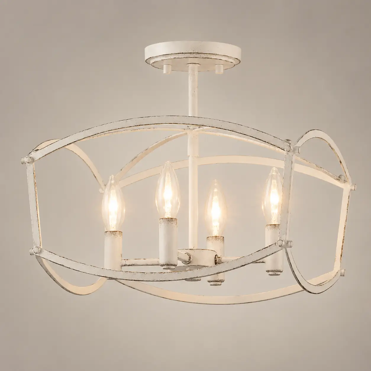 Ovalis-4-Light-Pendant-with-White-Iron-Oval-Frame-3 Ovalis-4-Light-Pendant-with-White-Iron-Oval-Frame-3