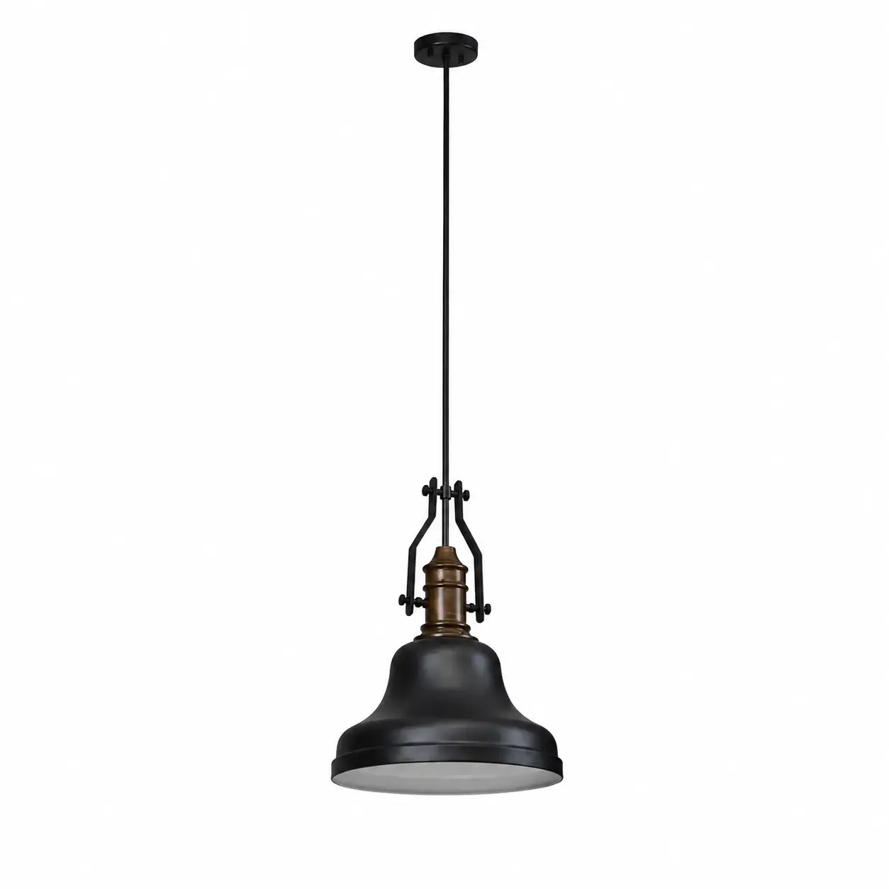 Rheton-Industrial-1-Light-Pendant-Light-in-Matte-Black-and-Antique-Brass-Finish-1 Rheton-Industrial-1-Light-Pendant-Light-in-Matte-Black-and-Antique-Brass-Finish-1
