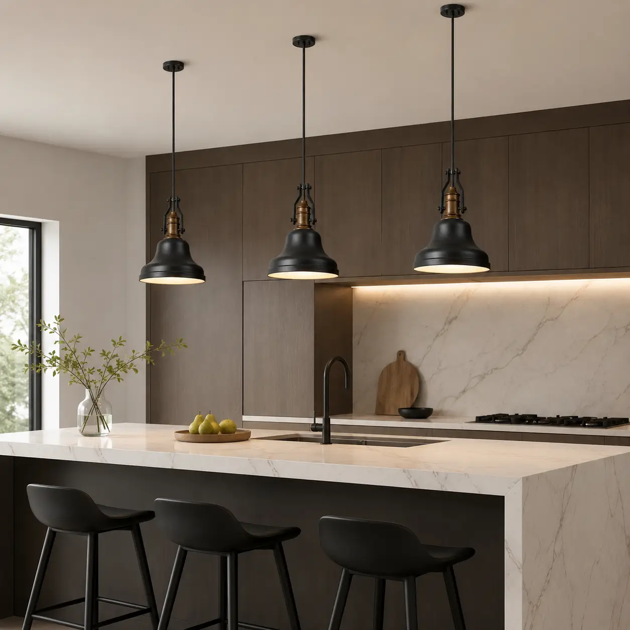 Eldora Modern Pendant Multi-Light Array over Kitchen Island
