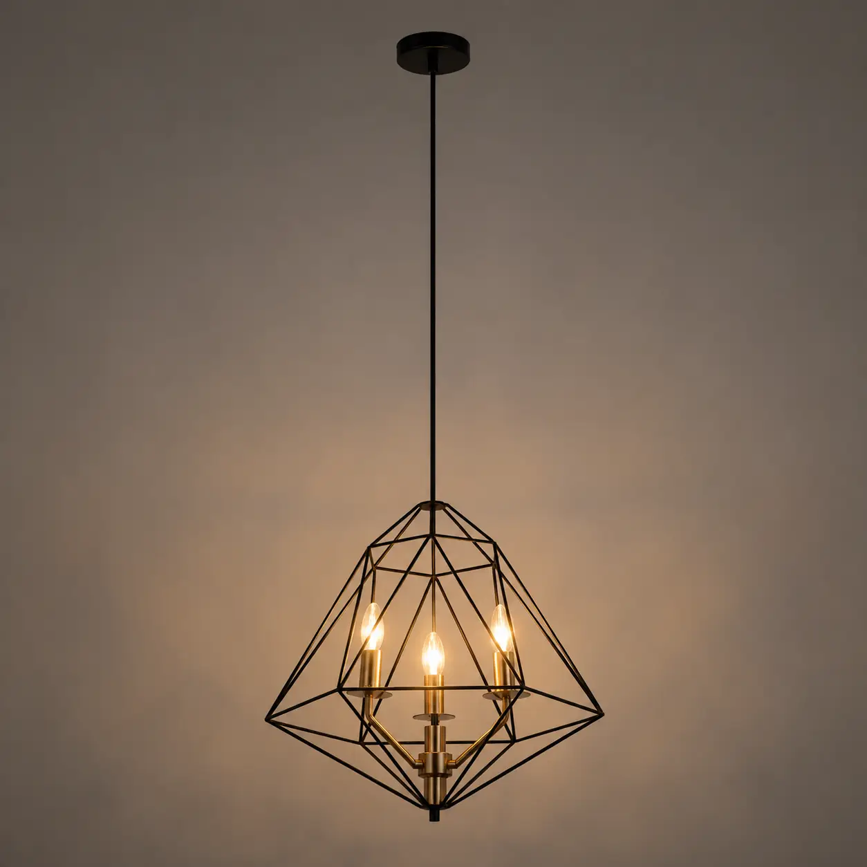 Rosacage-3-Light-Chandelier-with-Rose-Copper-Matte-Black-Geometric-Frame-3 Rosacage-3-Light-Chandelier-with-Rose-Copper-Matte-Black-Geometric-Frame-3