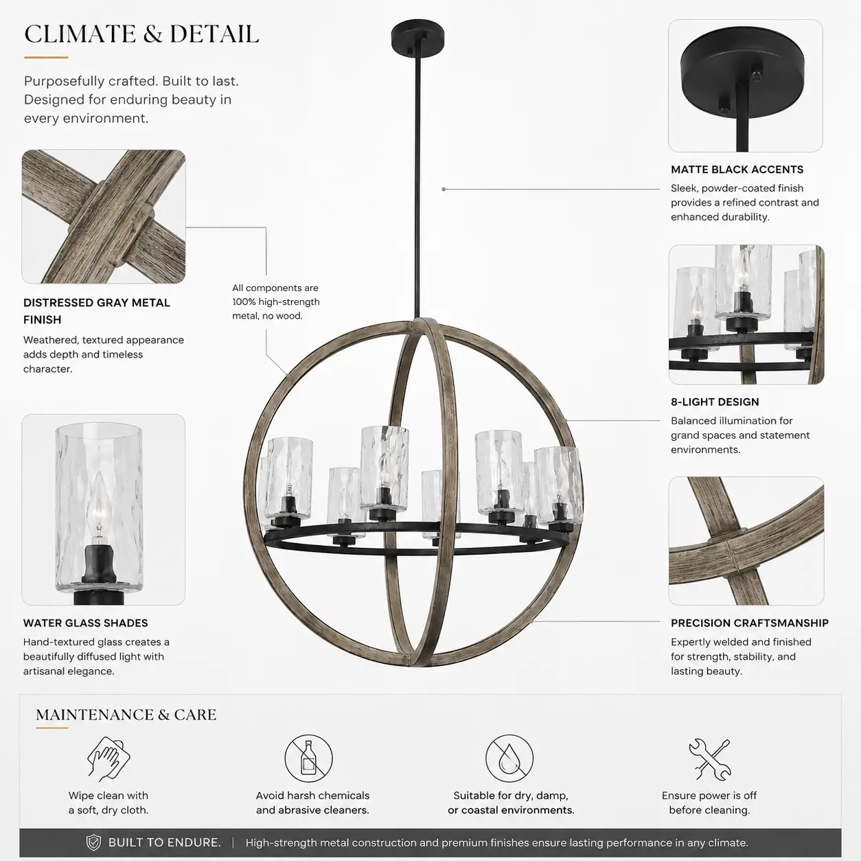 Terra-8-Light-Grand-Orb-Pendant-with-Distressed-Gray-Metal-Matte-Black-Accents-2 Terra-8-Light-Grand-Orb-Pendant-with-Distressed-Gray-Metal-Matte-Black-Accents-2