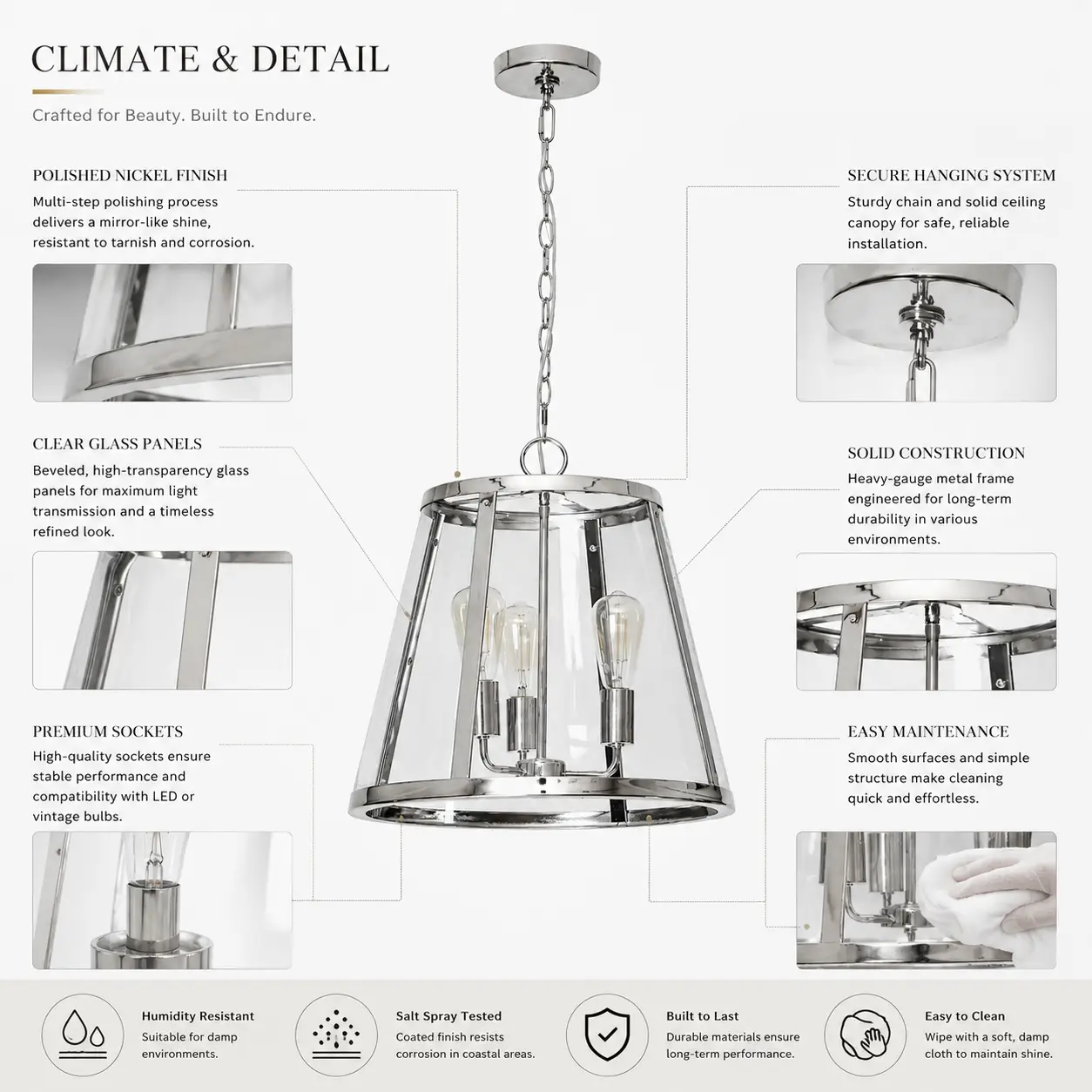 Vista-Polished-Nickel-3-Light-Tapered-Lantern-Pendant-2 Vista-Polished-Nickel-3-Light-Tapered-Lantern-Pendant-2