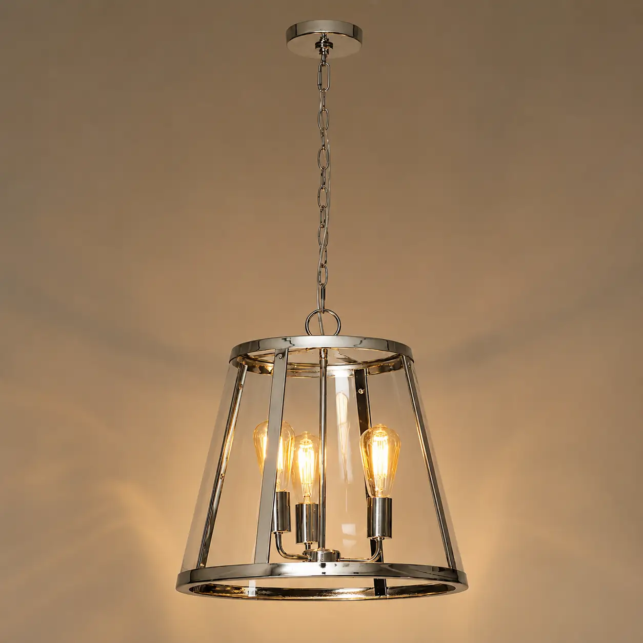 Vista-Polished-Nickel-3-Light-Tapered-Lantern-Pendant-3 Vista-Polished-Nickel-3-Light-Tapered-Lantern-Pendant-3