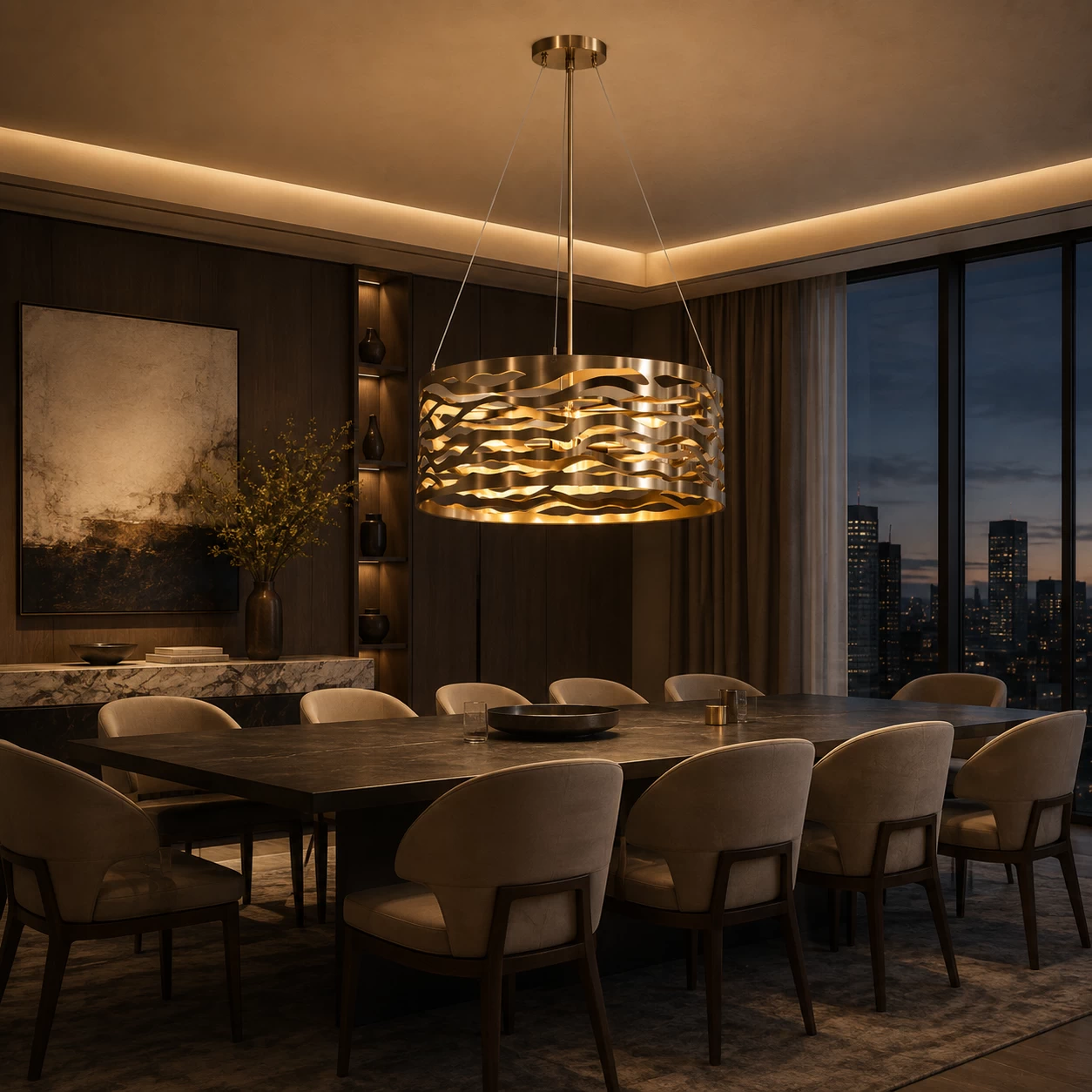 Zenith-Wave-4-Light-Sculptural-Pendant-boardroom Zenith-Wave-4-Light-Sculptural-Pendant-boardroom
