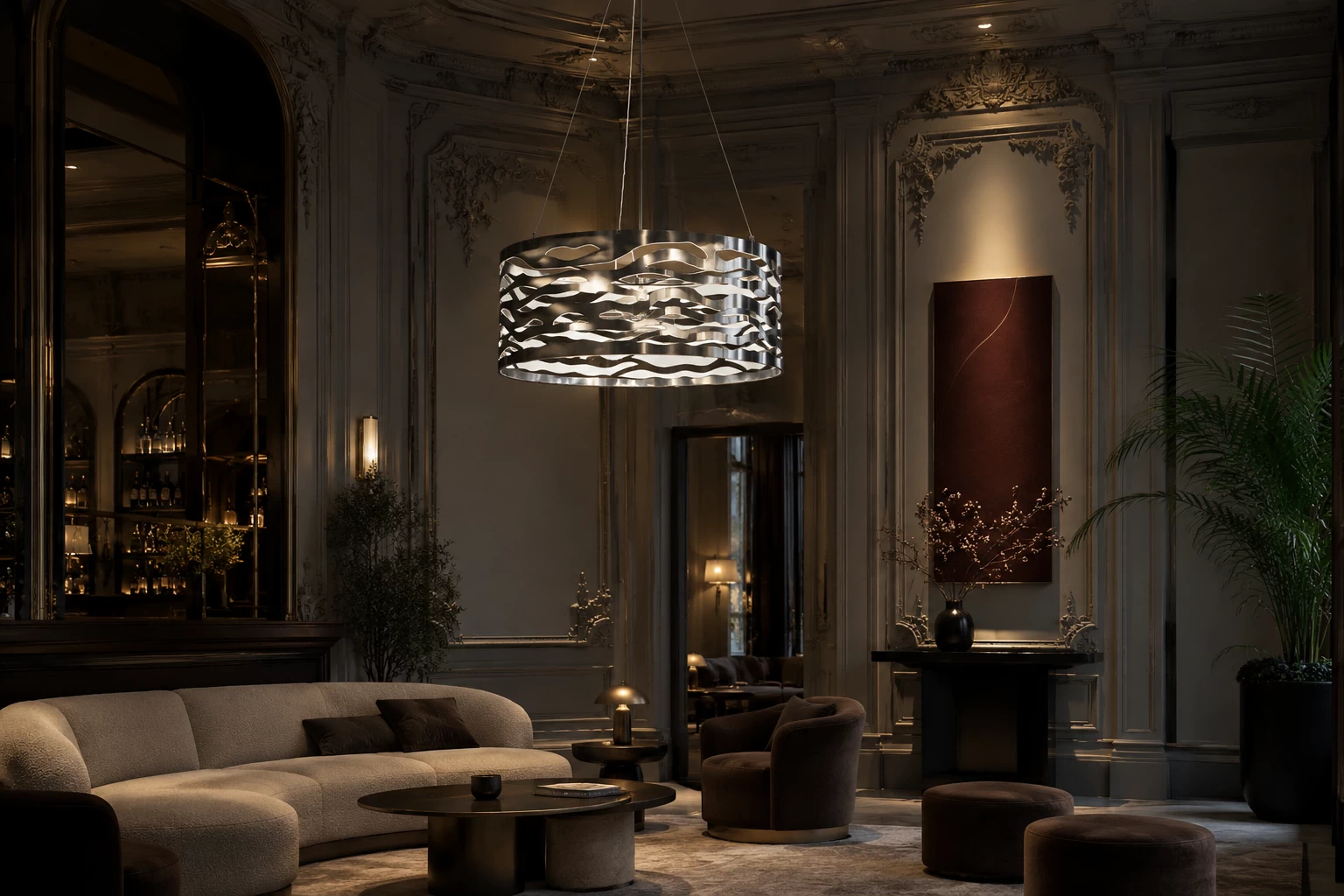 Zenith-Wave-4-Light-Sculptural-Pendant-contemporary-lounge Zenith-Wave-4-Light-Sculptural-Pendant-contemporary-lounge