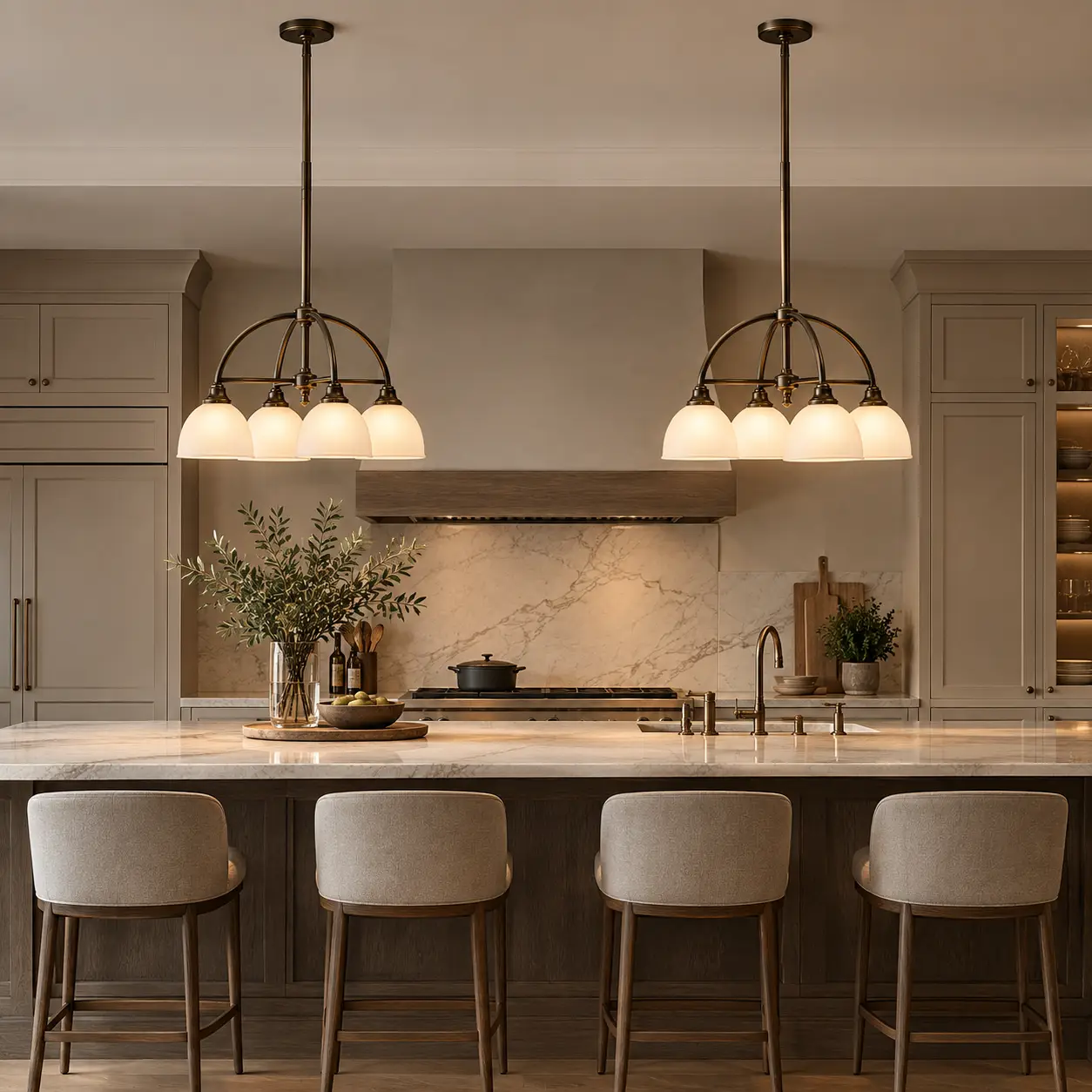 Arden Pendant Light Pair over Kitchen Island