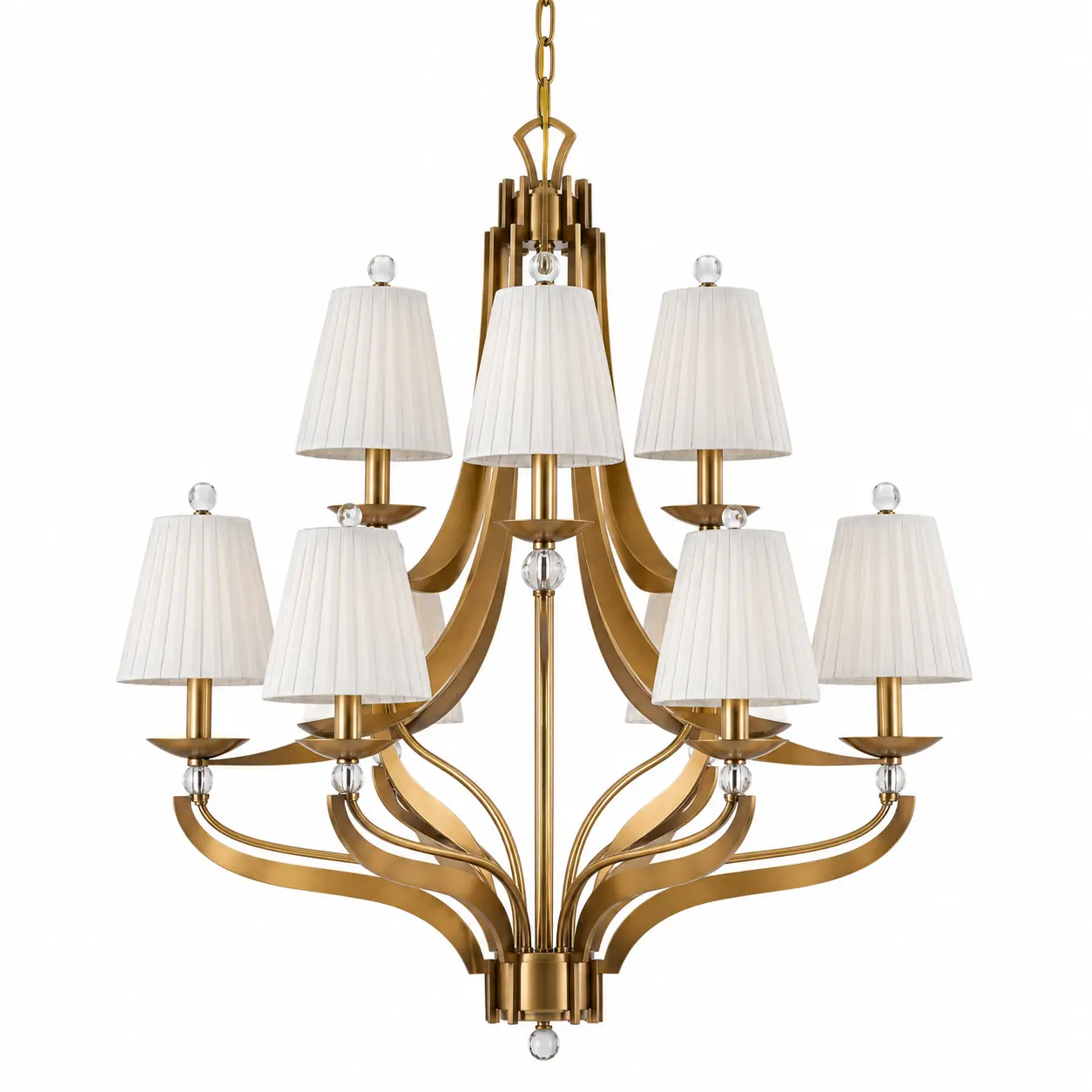 Ardena-9-Light-Two-Tier-Contemporary-Gold-Chandelier-1 Ardena-9-Light-Two-Tier-Contemporary-Gold-Chandelier-1