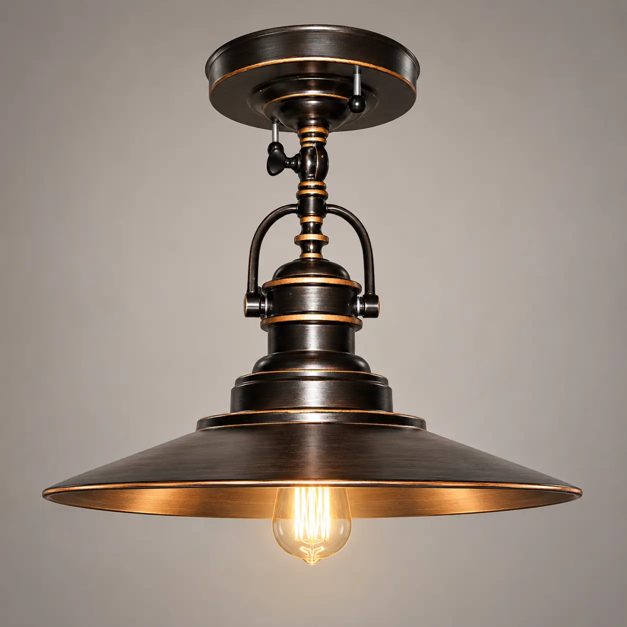 Ardente-Vintage-Loft-1-Light-Semi-Flush-Pendant-in-Oil-Rubbed-Bronze-Finish-3 Ardente-Vintage-Loft-1-Light-Semi-Flush-Pendant-in-Oil-Rubbed-Bronze-Finish-3