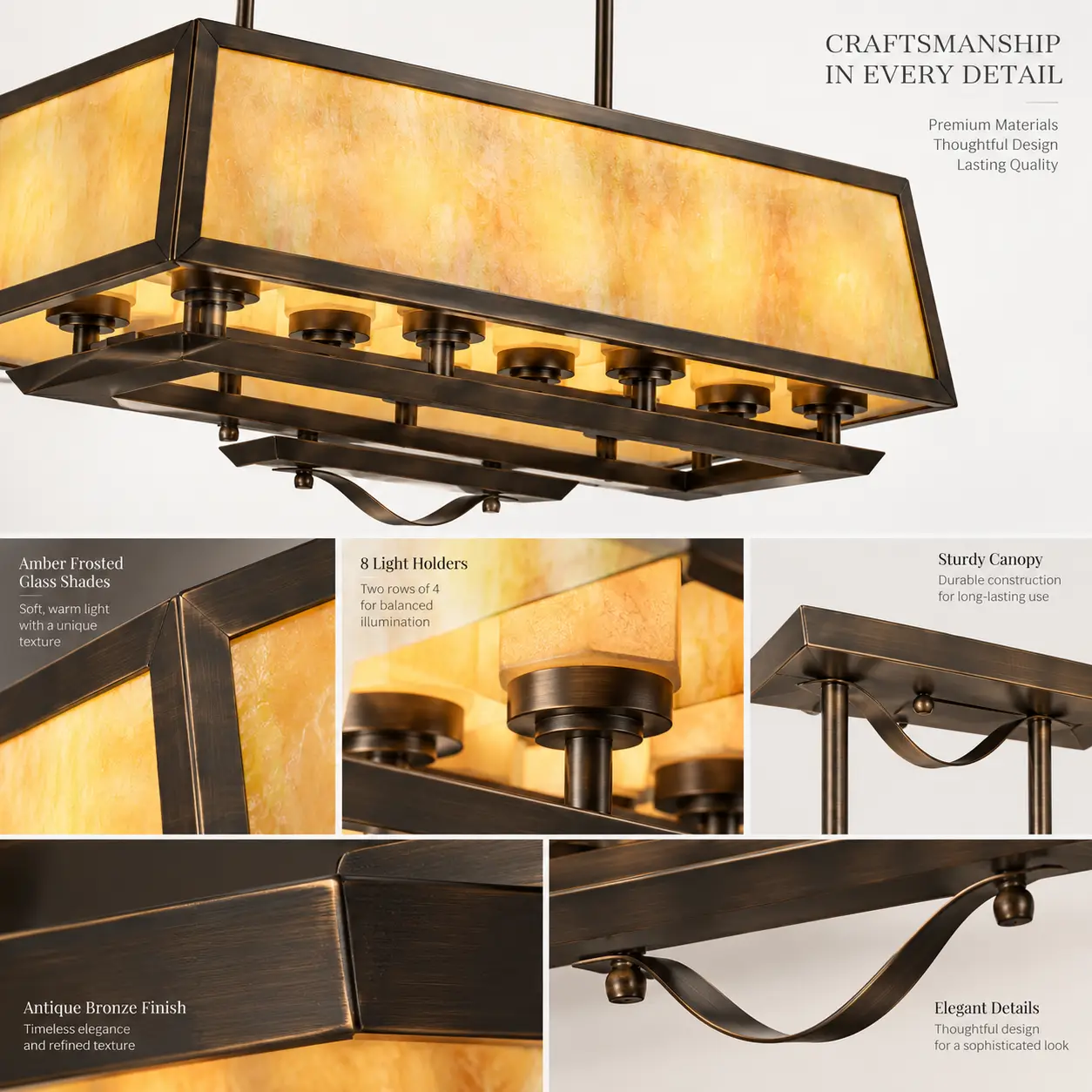Ardmore-8-Light-Linear-Chandelier-in-Antique-Bronze-with-Amber-Art-Glass-Shades-2 Ardmore-8-Light-Linear-Chandelier-in-Antique-Bronze-with-Amber-Art-Glass-Shades-2