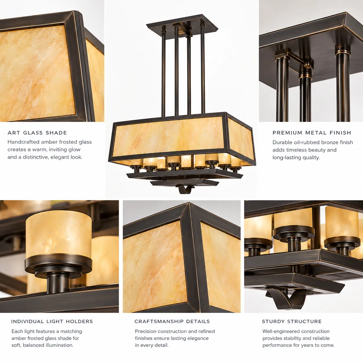 Ardmore-8-Light-Rectangular-Chandelier-in-Oil-Rubbed-Bronze-with-Amber-Art-Glass-Shades-2 Ardmore-8-Light-Rectangular-Chandelier-in-Oil-Rubbed-Bronze-with-Amber-Art-Glass-Shades-2