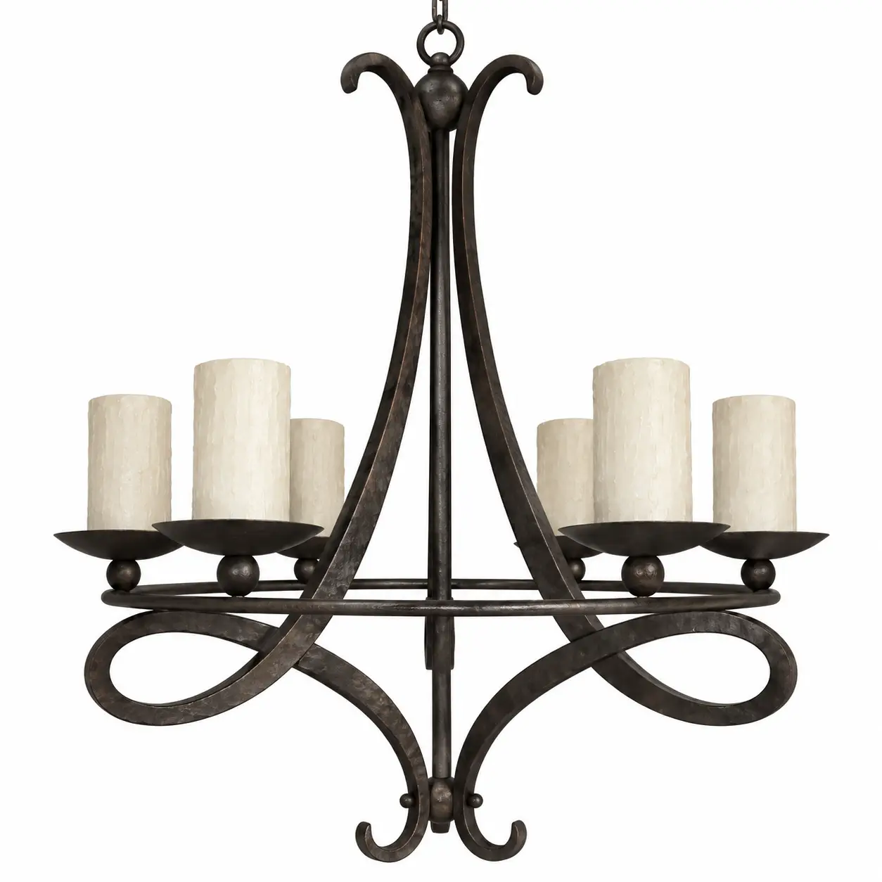 Artisan-Forged-6-Light-Wrought-Iron-Candle-Chandelier-1 Artisan-Forged-6-Light-Wrought-Iron-Candle-Chandelier-1