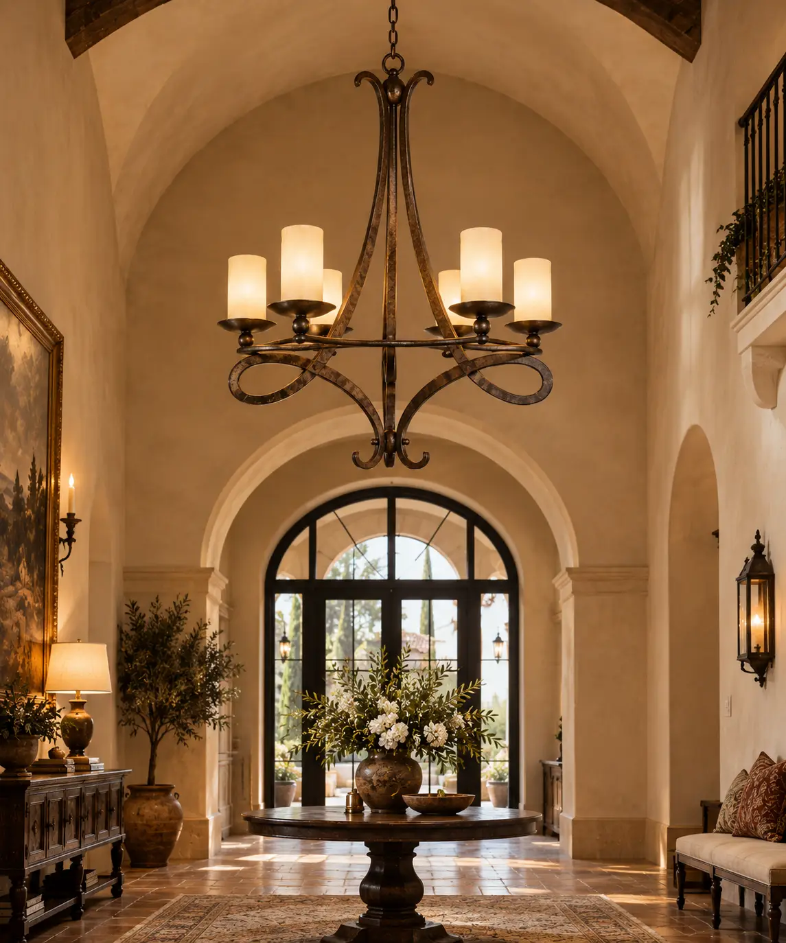 3D Rendering - Spanish Revival Entry Foyer