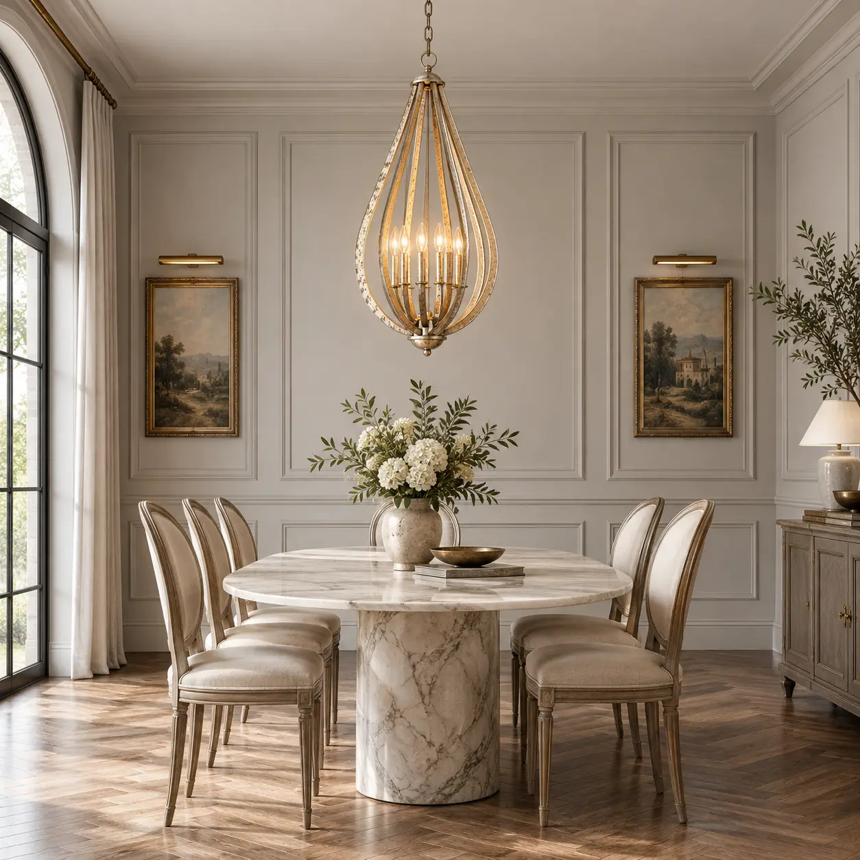 Artisan-Teardrop-6-Light-Open-Cage-Pendant-French-Transitional-Elegant-Residential-Interiors Artisan-Teardrop-6-Light-Open-Cage-Pendant-French-Transitional-Elegant-Residential-Interiors