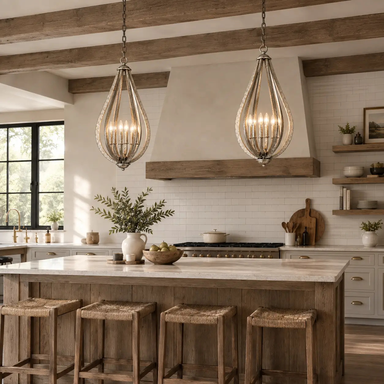 Artisan-Teardrop-6-Light-Open-Cage-Pendant-Modern-Farmhouse-Industrial-Chic-Spaces Artisan-Teardrop-6-Light-Open-Cage-Pendant-Modern-Farmhouse-Industrial-Chic-Spaces