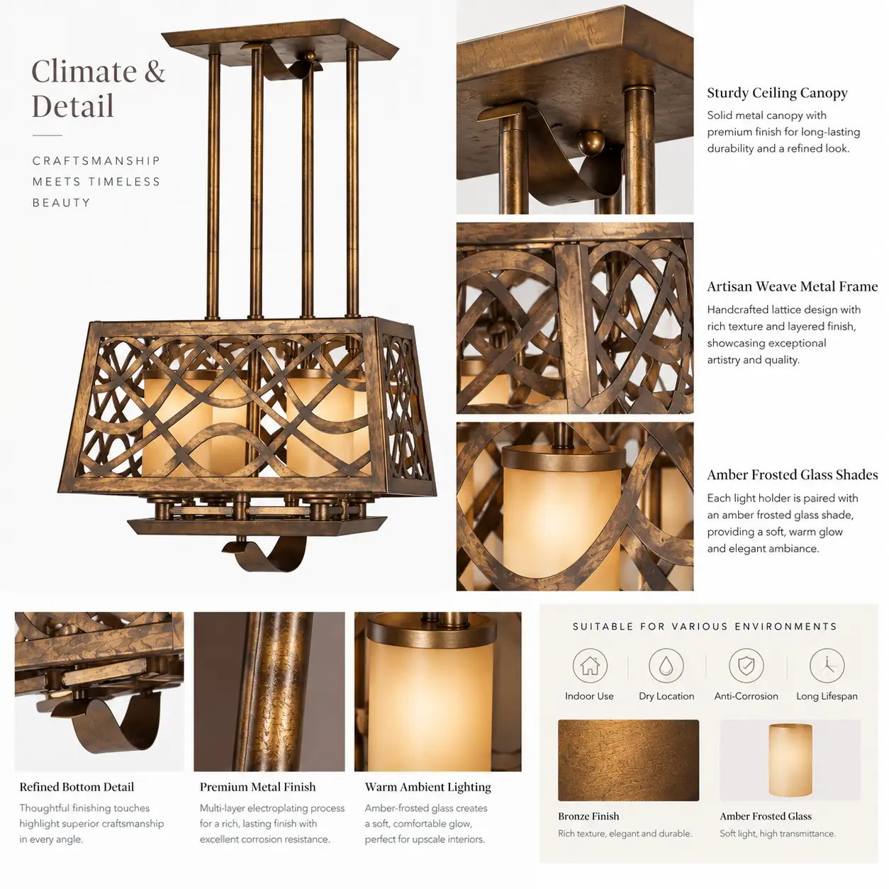 Artisan-Weave-Bronze-4-Light-Pendant-2 Artisan-Weave-Bronze-4-Light-Pendant-2