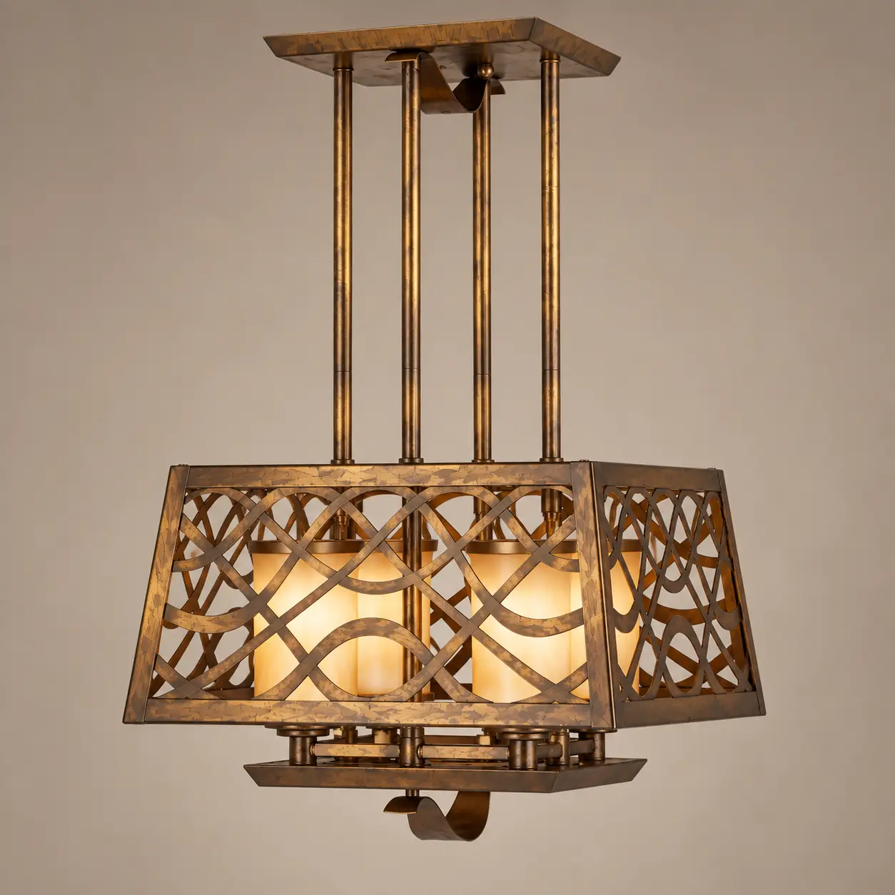 Artisan-Weave-Bronze-4-Light-Pendant-3 Artisan-Weave-Bronze-4-Light-Pendant-3