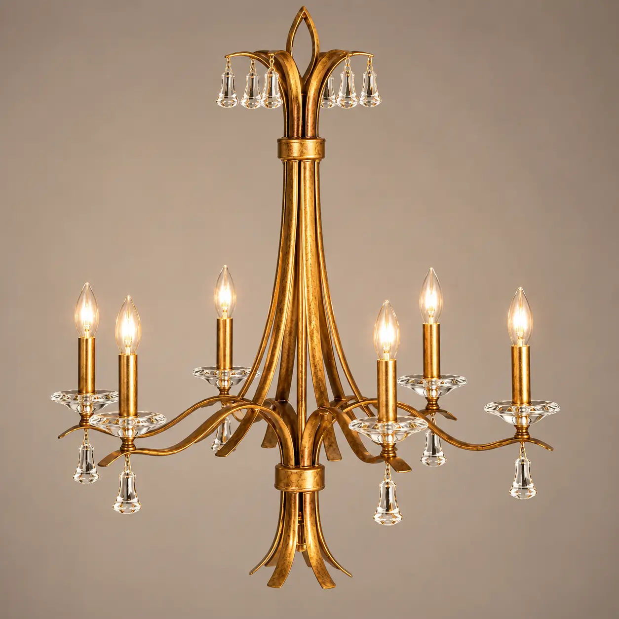 Aurion-6-Light-Chandelier-in-Hand-Applied-Burnished-Gold-Leaf-Finish-3 Aurion-6-Light-Chandelier-in-Hand-Applied-Burnished-Gold-Leaf-Finish-3