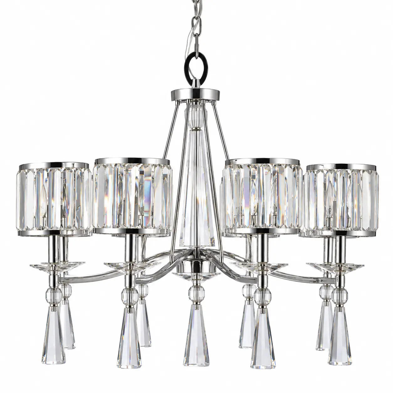 Aurora-Crystal-Prism-8-Light-Polished-Nickel-Chandelier-1 Aurora-Crystal-Prism-8-Light-Polished-Nickel-Chandelier-1