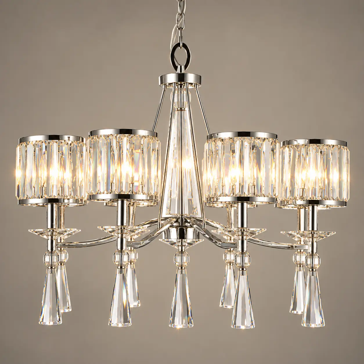 Aurora-Crystal-Prism-8-Light-Polished-Nickel-Chandelier-3 Aurora-Crystal-Prism-8-Light-Polished-Nickel-Chandelier-3