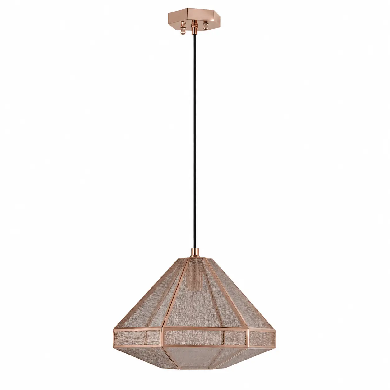 Aurora-Geo-1-Light-Pendant-in-Brushed-Rose-Gold-Mesh-Finish-1 Aurora-Geo-1-Light-Pendant-in-Brushed-Rose-Gold-Mesh-Finish-1