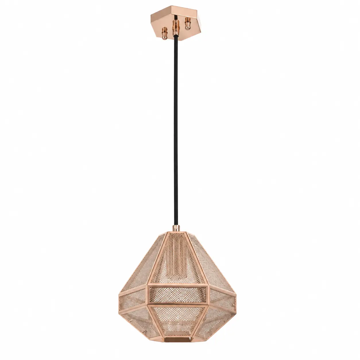 Aurora-Prism-1-Light-Pendant-in-Brushed-Rose-Gold-Mesh-Finish-1 Aurora-Prism-1-Light-Pendant-in-Brushed-Rose-Gold-Mesh-Finish-1