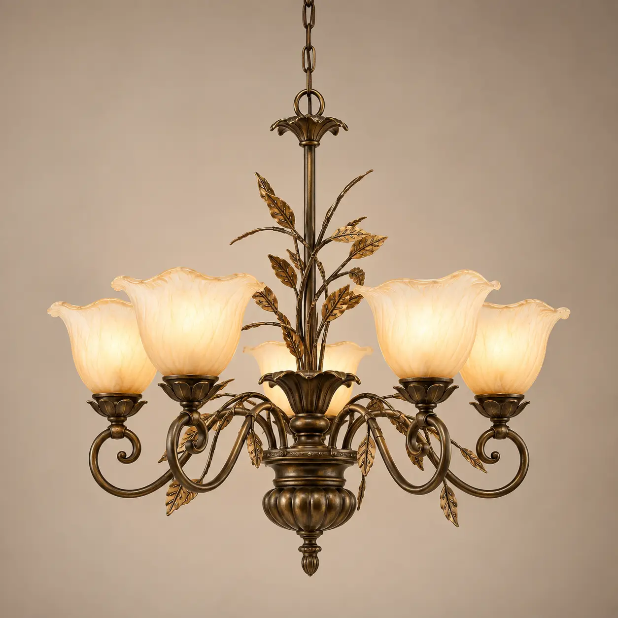 Autumnal-Bloom-Botanical-5-Light-Chandelier-3 Autumnal-Bloom-Botanical-5-Light-Chandelier-3