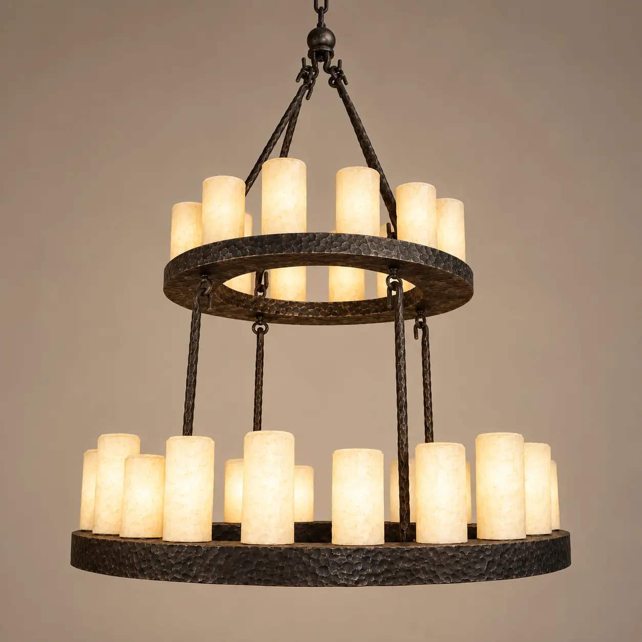 Cathedral-Grand-2-Tier-30-Light-Forged-Iron-Ring-Chandelier-3 Cathedral-Grand-2-Tier-30-Light-Forged-Iron-Ring-Chandelier-3