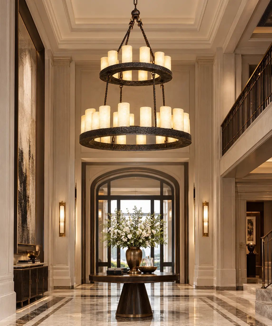 3D Rendering - Modern Luxury Double Height Foyer