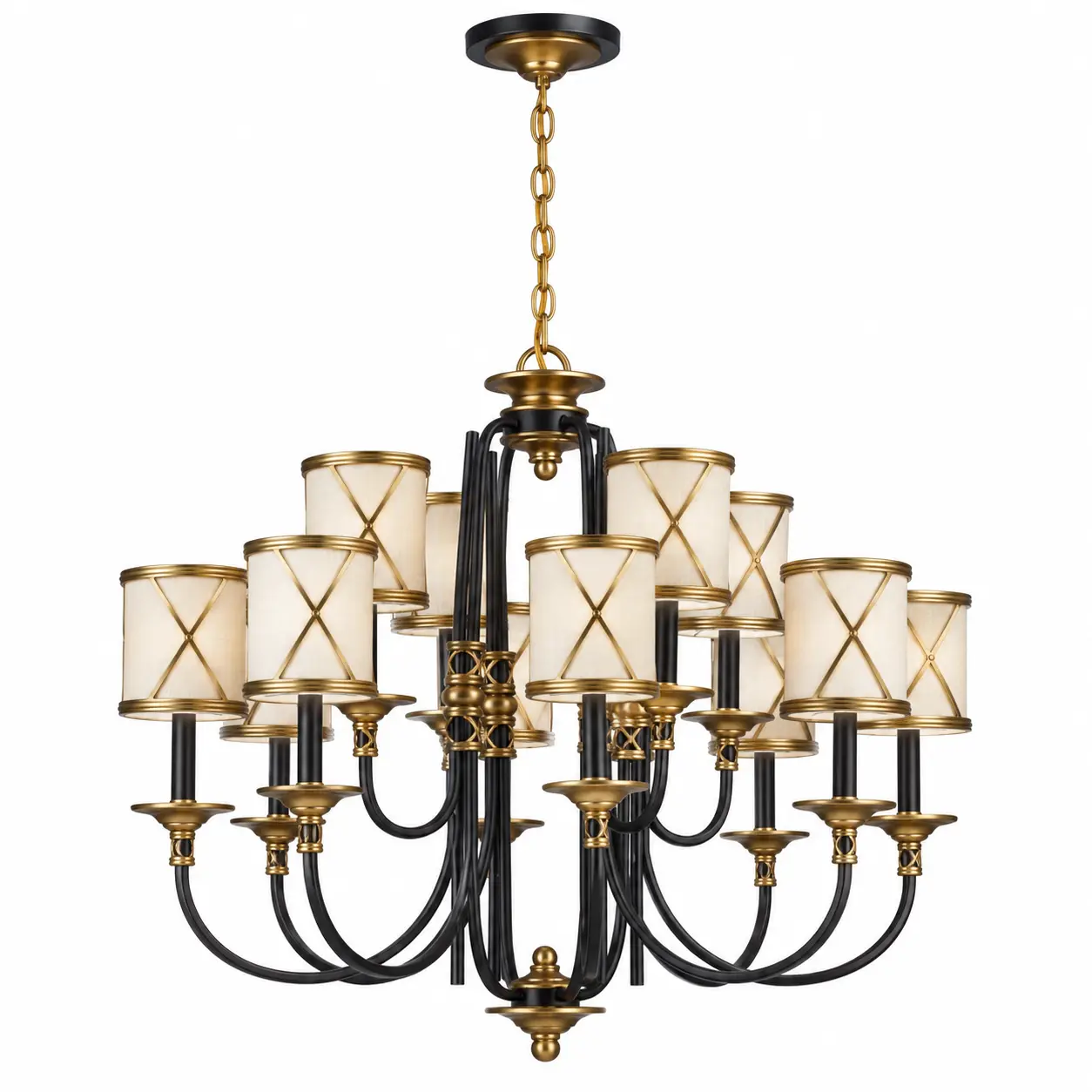 Chateau-Grandeur-12-Light-Two-Tier-Chandelier-with-Linen-Shades-1 Chateau-Grandeur-12-Light-Two-Tier-Chandelier-with-Linen-Shades-1