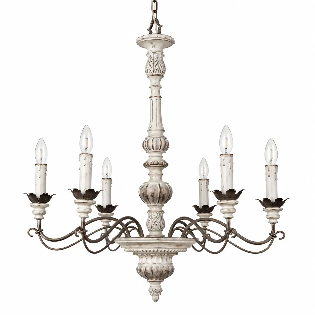 Chateau-Serene-6-Light-Distressed-White-Rustic-Bronze-Chandelier-1 Chateau-Serene-6-Light-Distressed-White-Rustic-Bronze-Chandelier-1