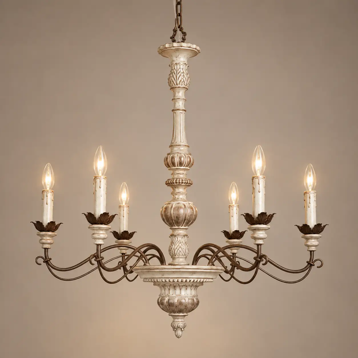 Chateau-Serene-6-Light-Distressed-White-Rustic-Bronze-Chandelier-3 Chateau-Serene-6-Light-Distressed-White-Rustic-Bronze-Chandelier-3