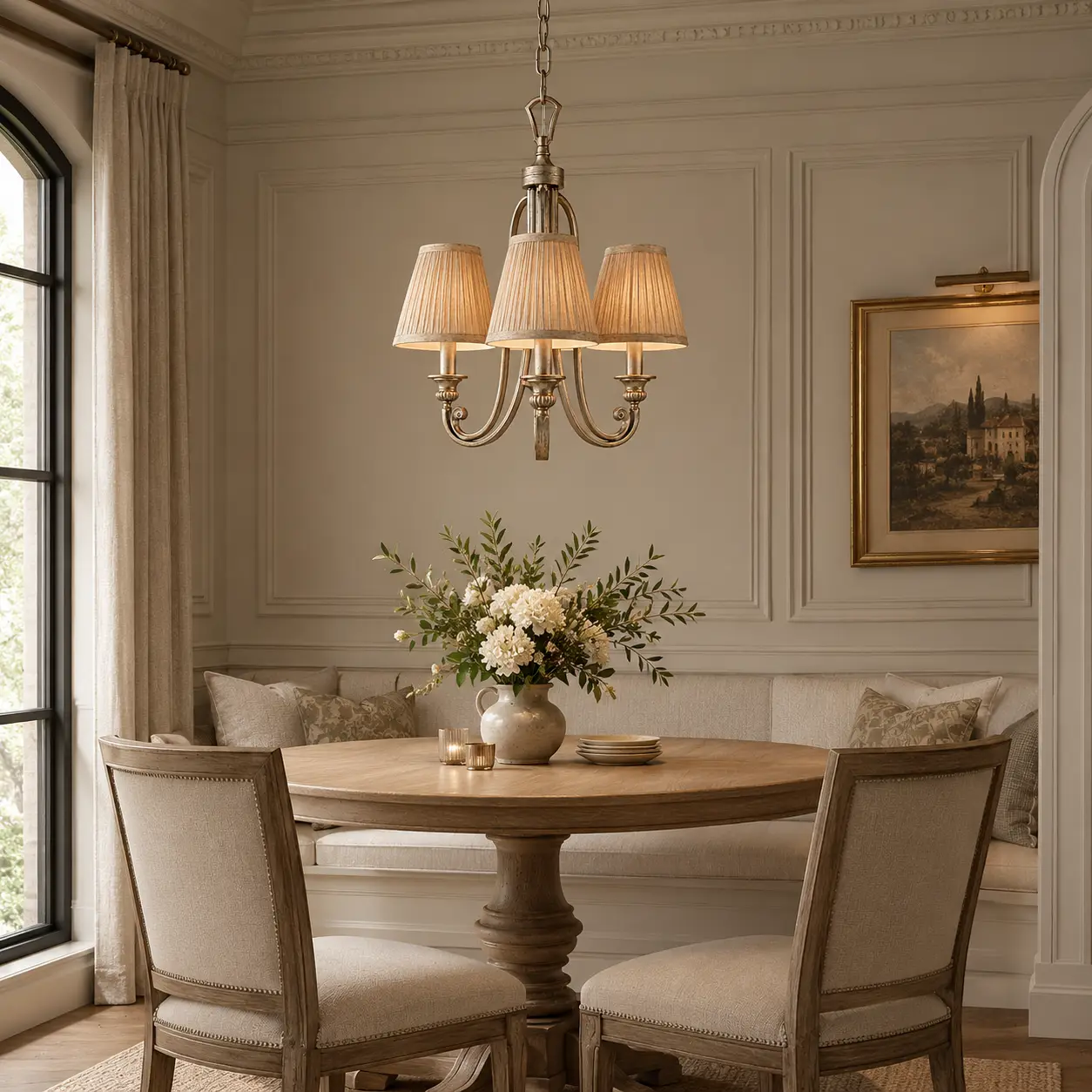 Chateau-Whisper-3-Light-Chandelier-French-Transitional-European-Dining-Nooks Chateau-Whisper-3-Light-Chandelier-French-Transitional-European-Dining-Nooks