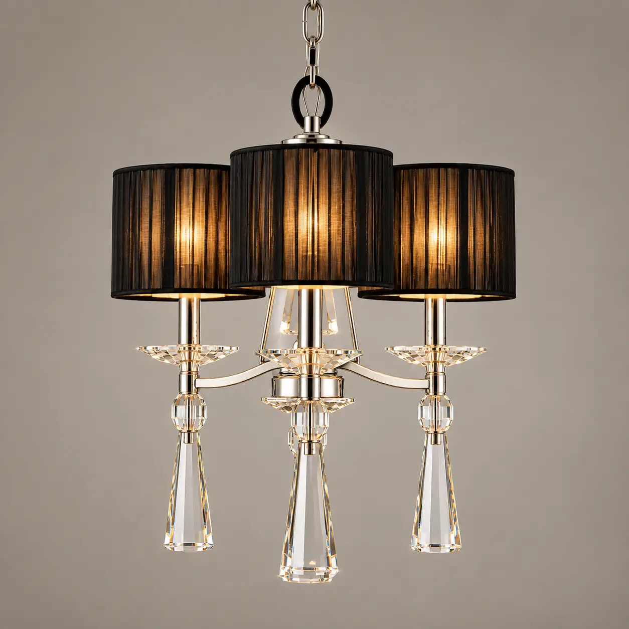 Cosmo-Luxe-3-Light-Mini-Chandelier-with-Black-Shades-3 Cosmo-Luxe-3-Light-Mini-Chandelier-with-Black-Shades-3