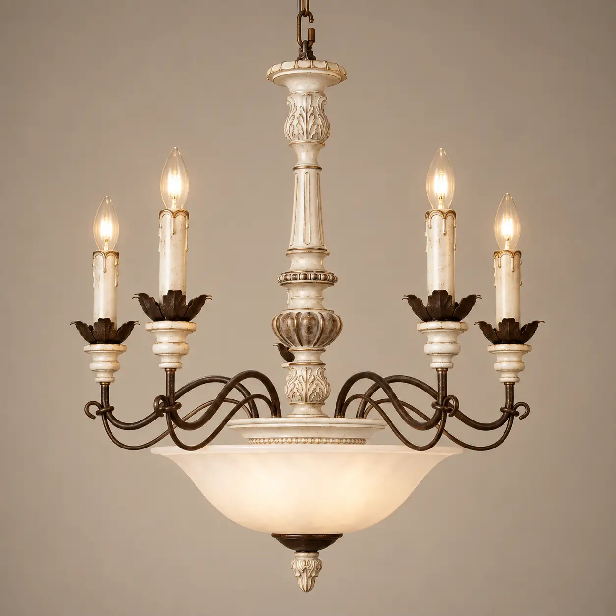 Country-Manor-7-Light-Distressed-White-Rustic-Bronze-Chandelier-3 Country-Manor-7-Light-Distressed-White-Rustic-Bronze-Chandelier-3