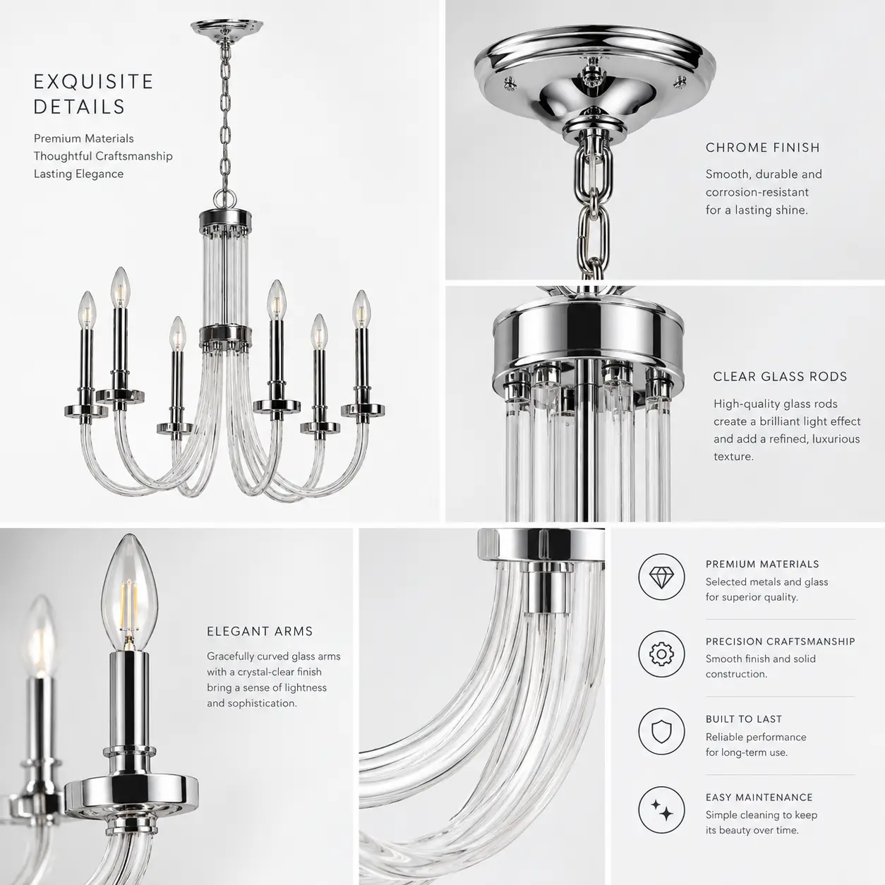Crystal-Cascade-6-Light-Glamour-Chandelier-2 Crystal-Cascade-6-Light-Glamour-Chandelier-2