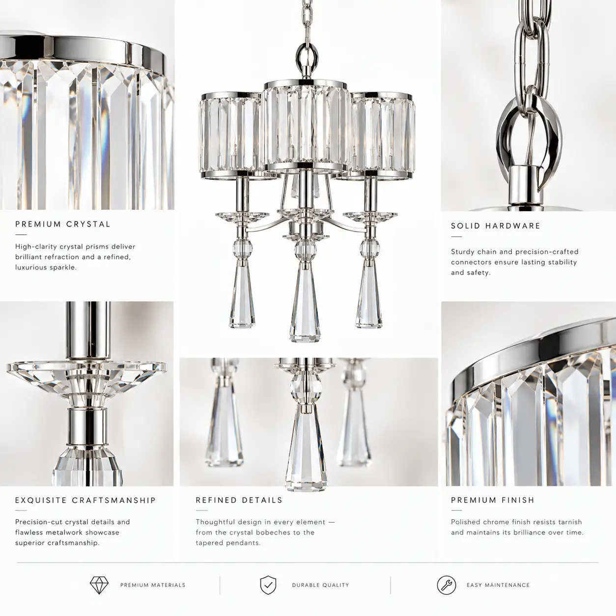 Crystal-Gleam-3-Light-Modern-Mini-Chandelier-2 Crystal-Gleam-3-Light-Modern-Mini-Chandelier-2