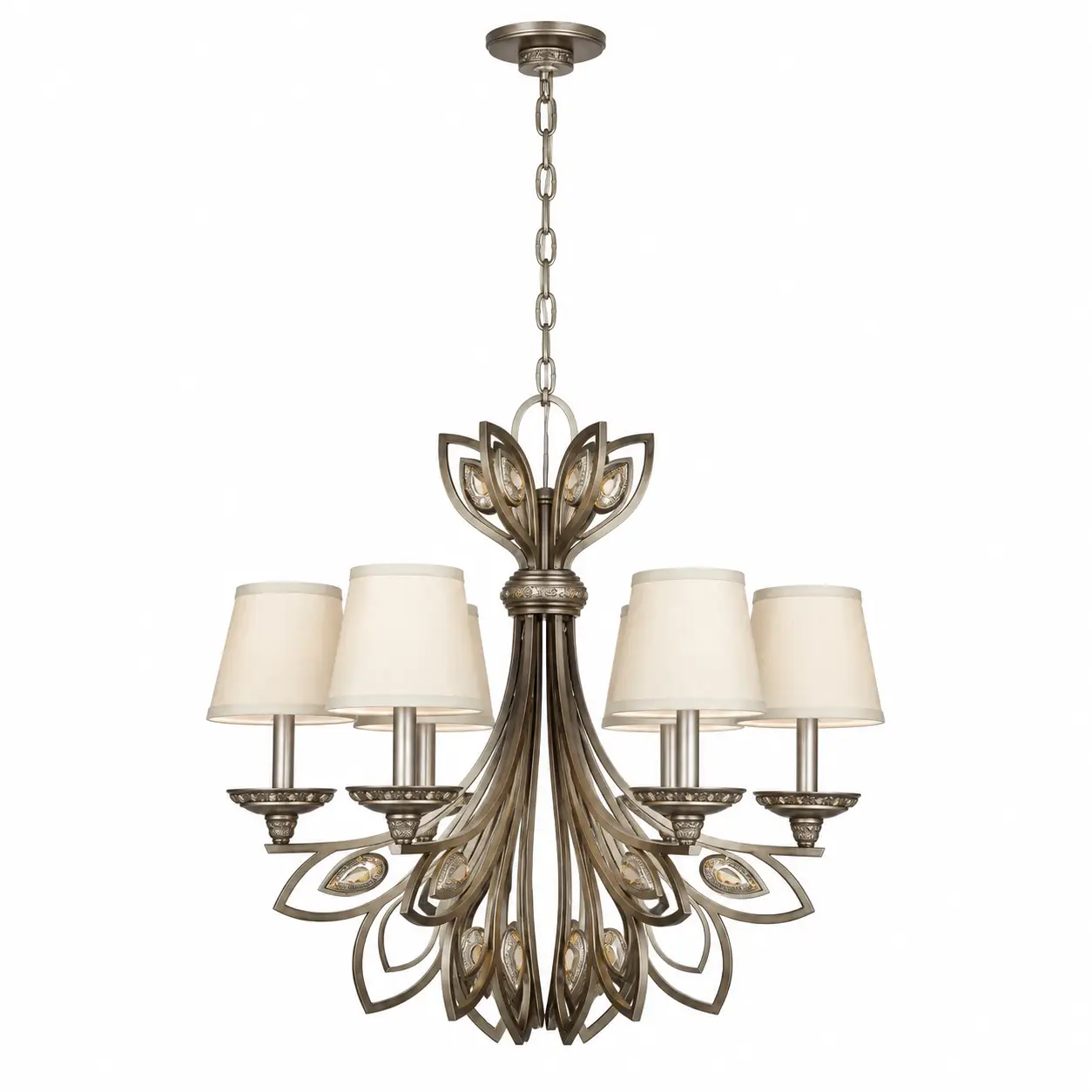 Elysara-6-Light-Art-Deco-Metal-Chandelier-1 Elysara-6-Light-Art-Deco-Metal-Chandelier-1