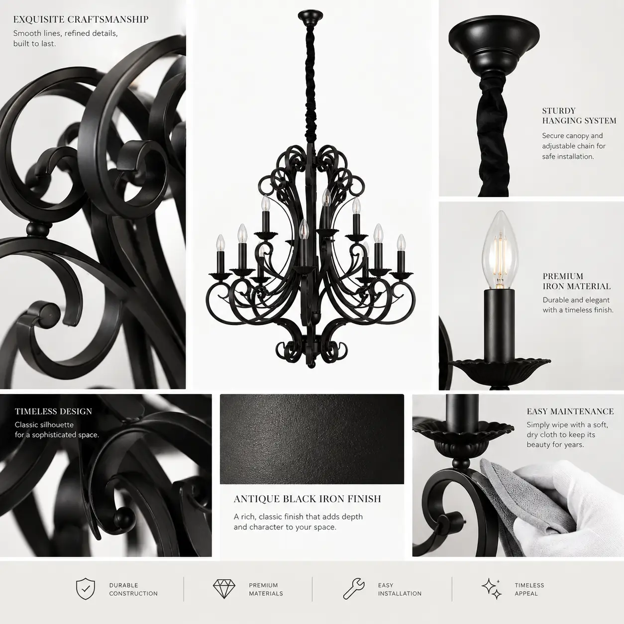 Ferrara-Classic-12-Light-Two-Tier-Iron-Chandelier-in-Antique-Black-Iron-Finish-2 Ferrara-Classic-12-Light-Two-Tier-Iron-Chandelier-in-Antique-Black-Iron-Finish-2