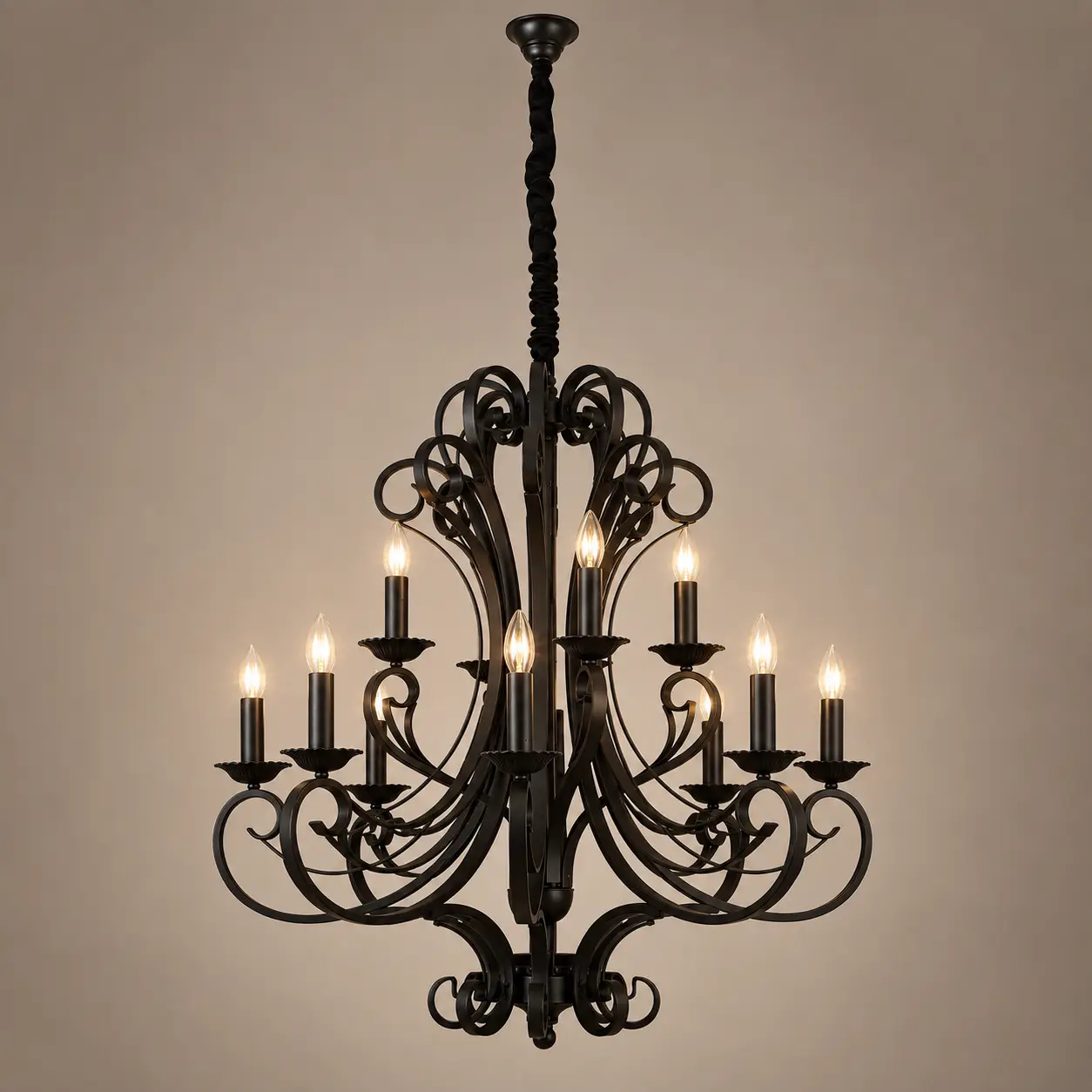 Ferrara-Classic-12-Light-Two-Tier-Iron-Chandelier-in-Antique-Black-Iron-Finish-3 Ferrara-Classic-12-Light-Two-Tier-Iron-Chandelier-in-Antique-Black-Iron-Finish-3