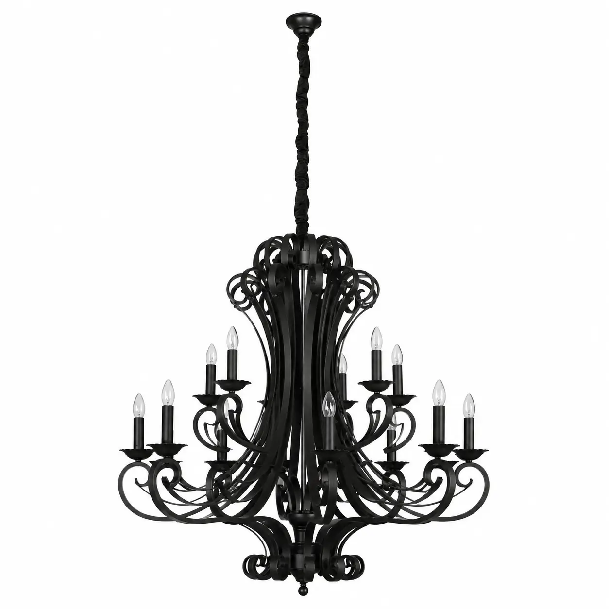 Ferrara-Grand-18-Light-Two-Tier-Iron-Chandelier-in-Antique-Black-Iron-Finish-1 Ferrara-Grand-18-Light-Two-Tier-Iron-Chandelier-in-Antique-Black-Iron-Finish-1