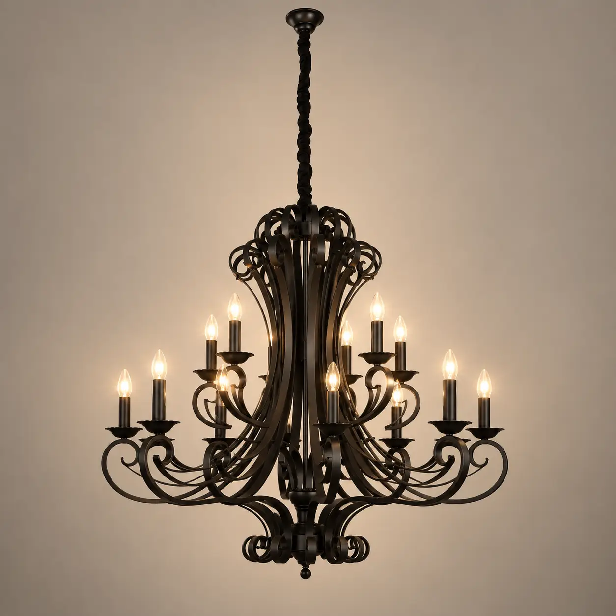 Ferrara-Grand-18-Light-Two-Tier-Iron-Chandelier-in-Antique-Black-Iron-Finish-3 Ferrara-Grand-18-Light-Two-Tier-Iron-Chandelier-in-Antique-Black-Iron-Finish-3