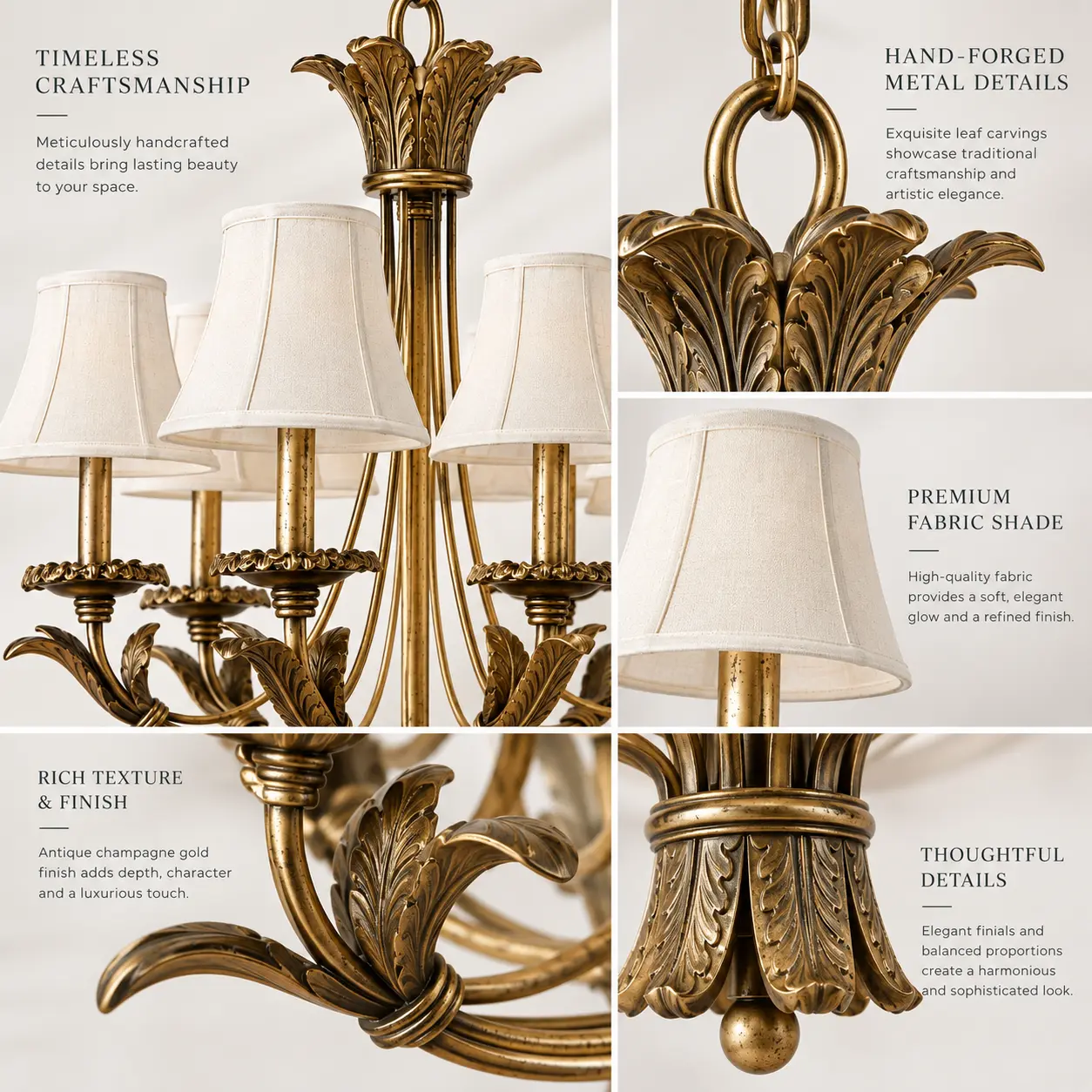 Florentine-6-Light-Handcrafted-Metal-Chandelier-in-Antique-Champagne-Gold-Finish-2 Florentine-6-Light-Handcrafted-Metal-Chandelier-in-Antique-Champagne-Gold-Finish-2